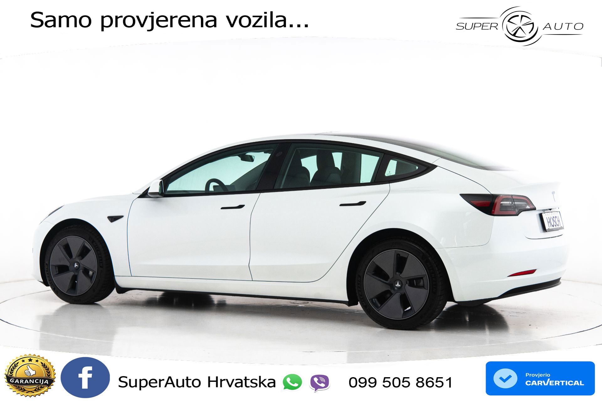 Tesla Model 3 Standard Plus 306 KS, ACC+KAM+GR SJED+PANO+NAVI