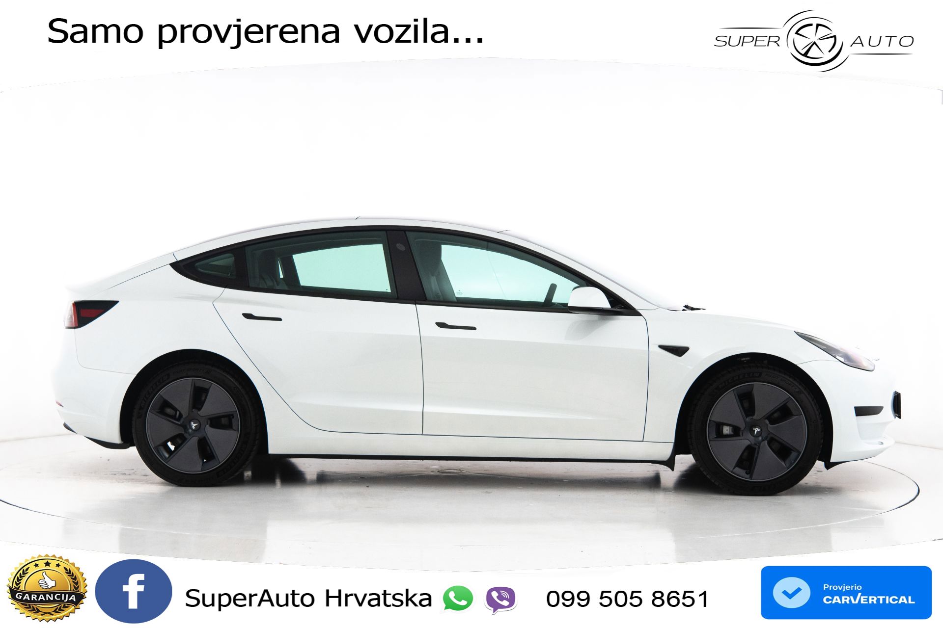 Tesla Model 3 Standard Plus 306 KS, ACC+KAM+GR SJED+PANO+NAVI