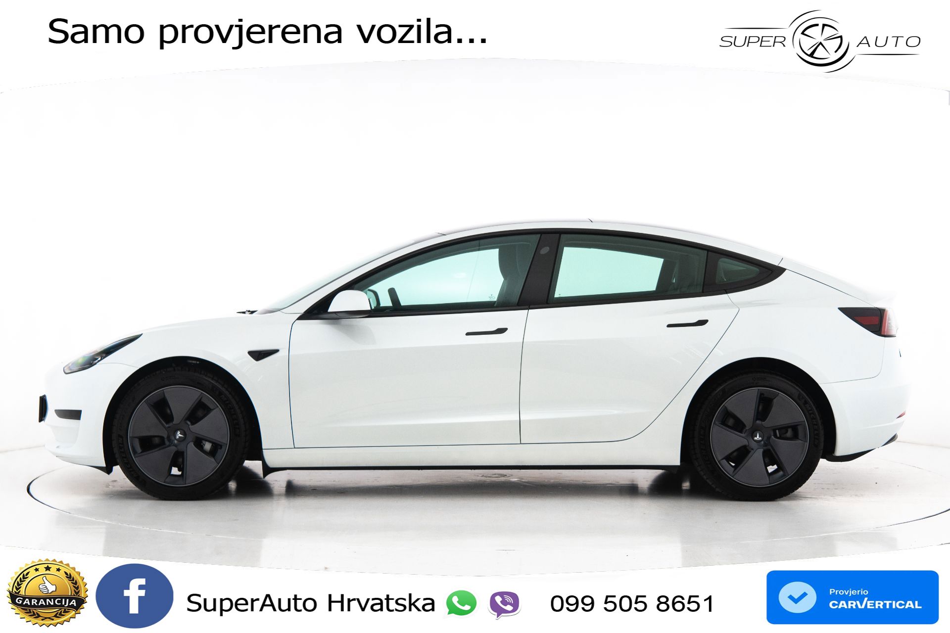 Tesla Model 3 Standard Plus 306 KS, ACC+KAM+GR SJED+PANO+NAVI