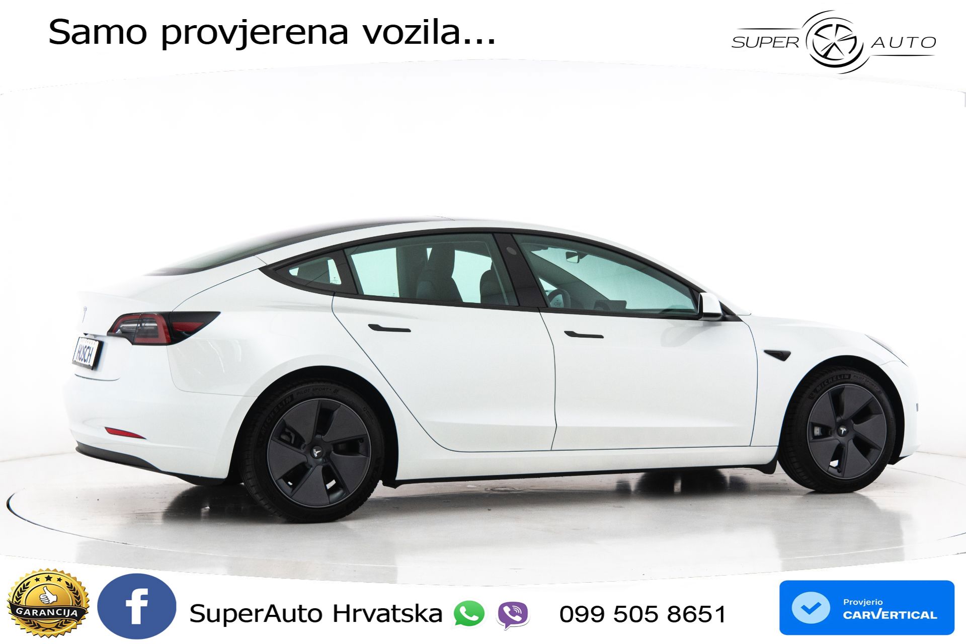 Tesla Model 3 Standard Plus 306 KS, ACC+KAM+GR SJED+PANO+NAVI