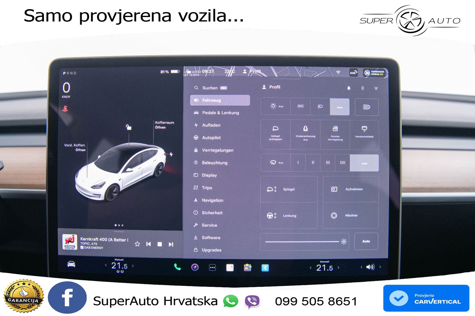 Tesla Model 3 Standard Plus 306 KS, ACC+KAM+GR SJED+PANO+NAVI