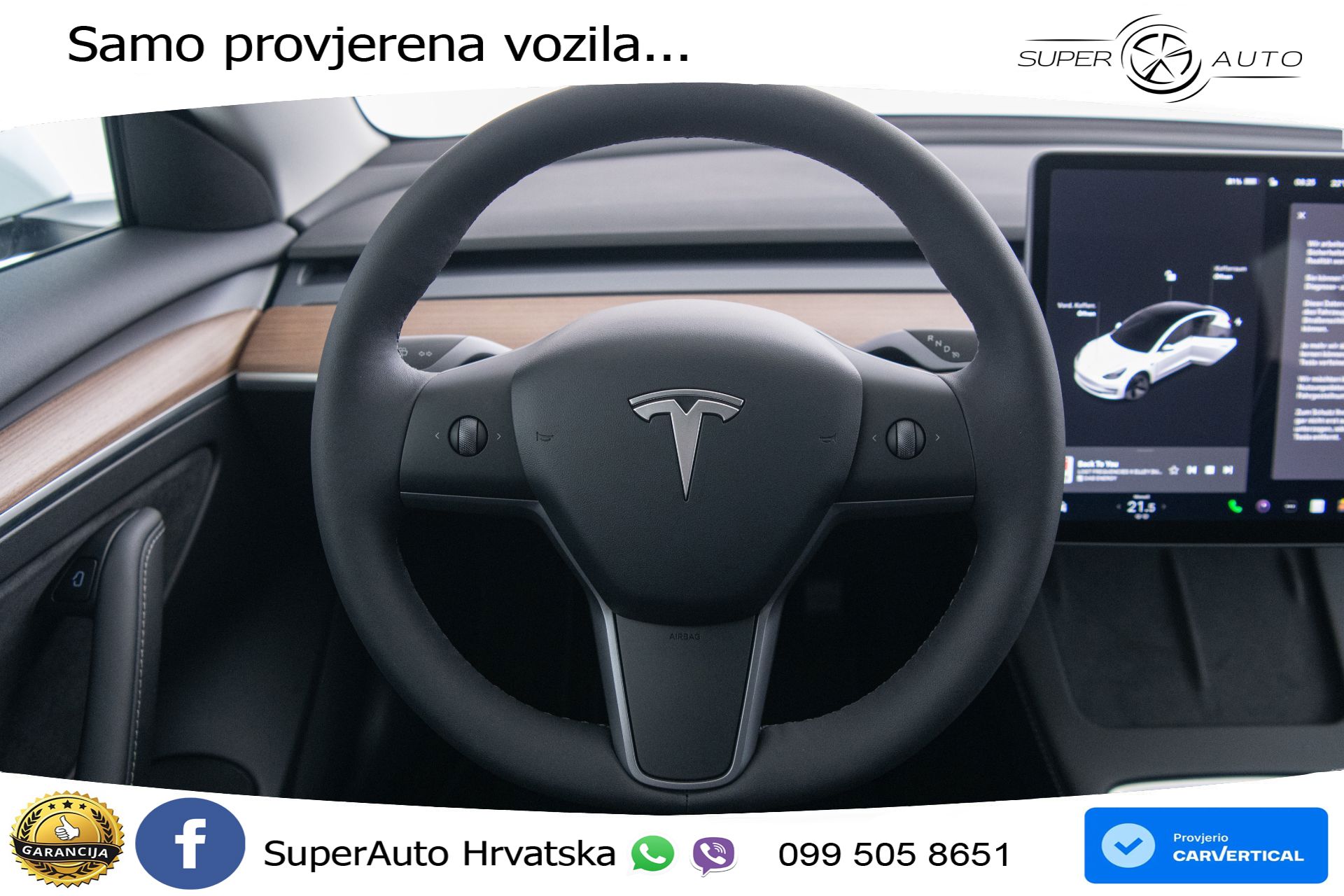 Tesla Model 3 Standard Plus 306 KS, ACC+KAM+GR SJED+PANO+NAVI