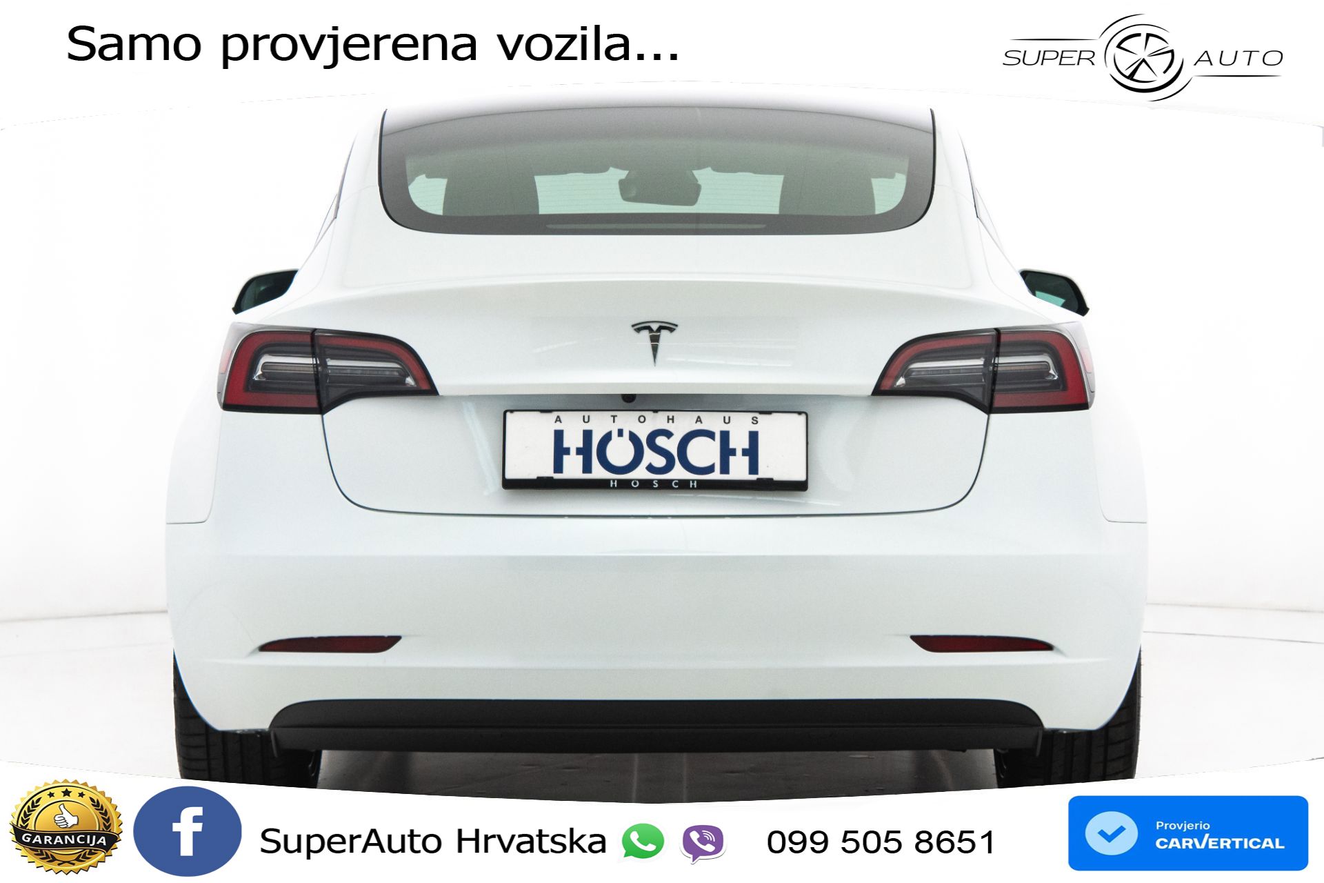 Tesla Model 3 Standard Plus 306 KS, ACC+KAM+GR SJED+PANO+NAVI