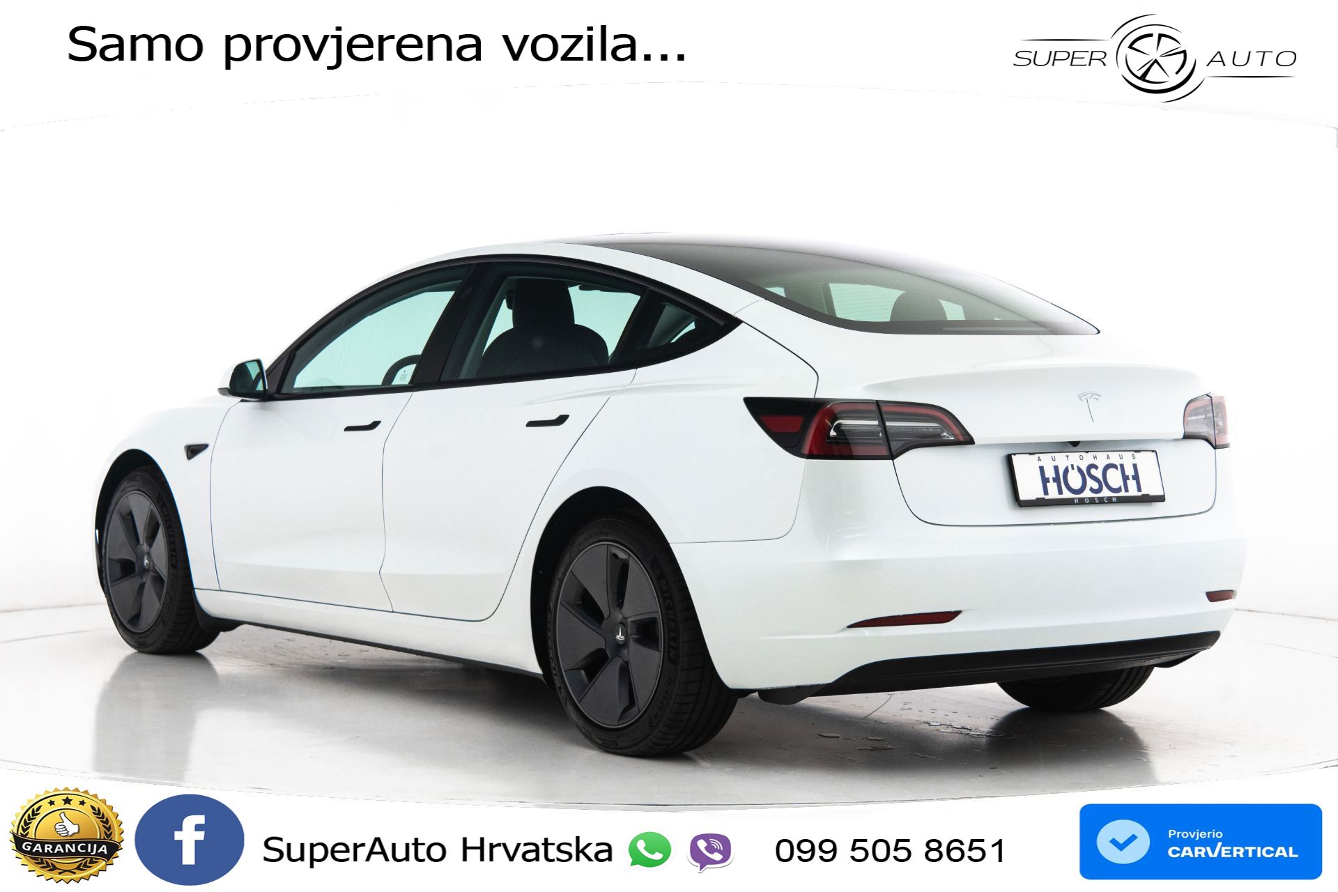 Tesla Model 3 Standard Plus 306 KS, ACC+KAM+GR SJED+PANO+NAVI