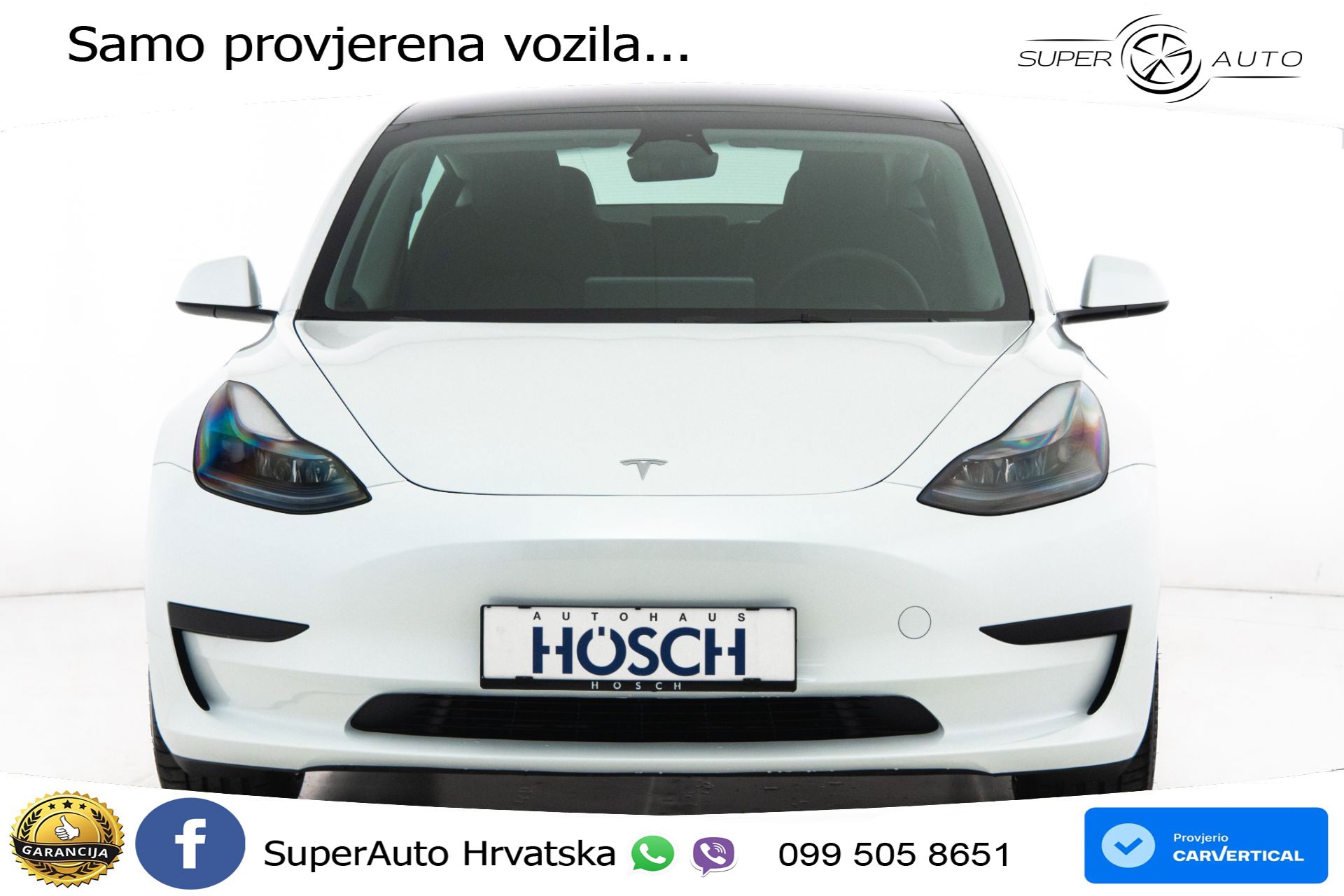 Tesla Model 3 Standard Plus 306 KS, ACC+KAM+GR SJED+PANO+NAVI