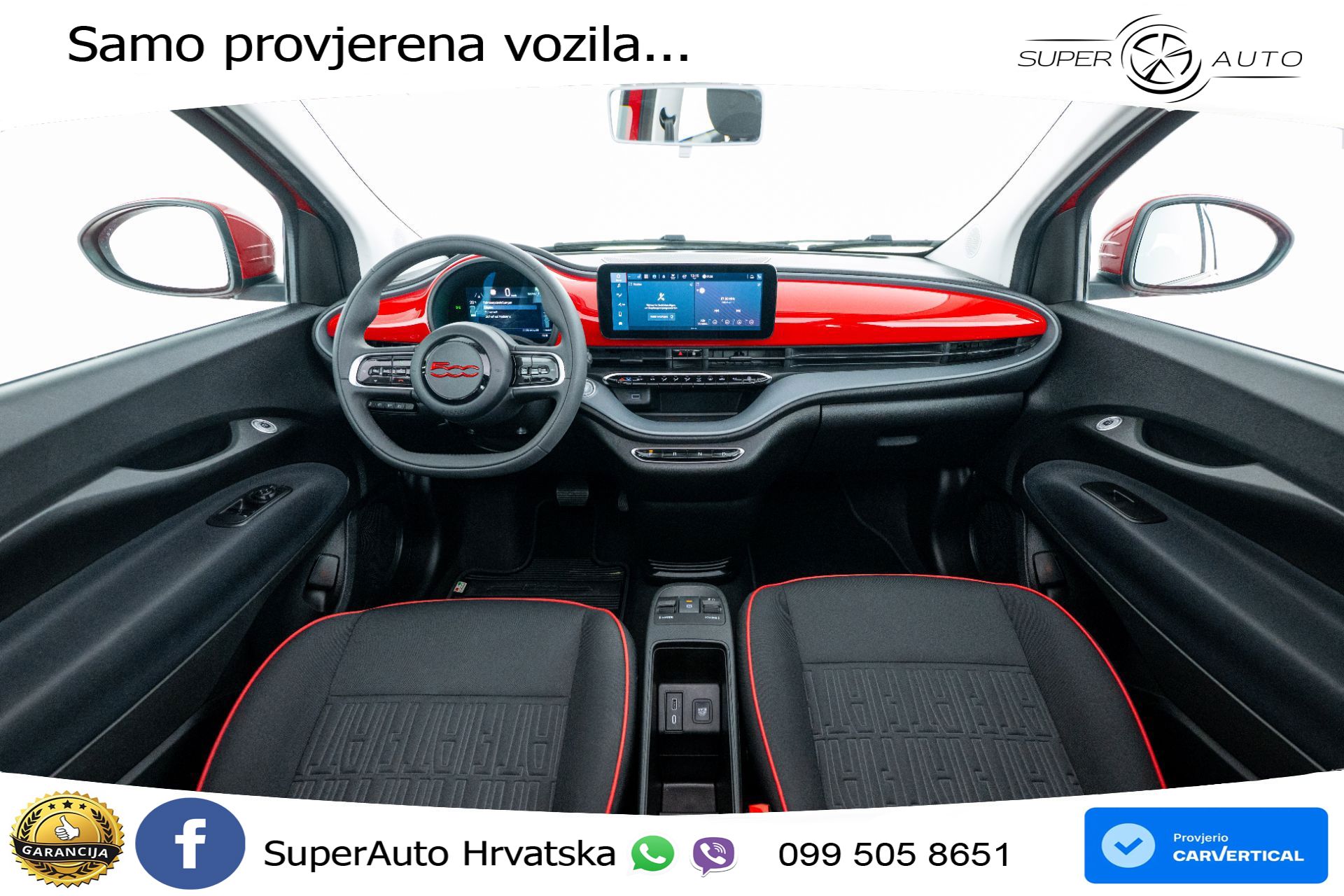 Fiat 500e 42 kWh Cabrio 118 KS, KAM+GR SJED+VIRT+NAVI