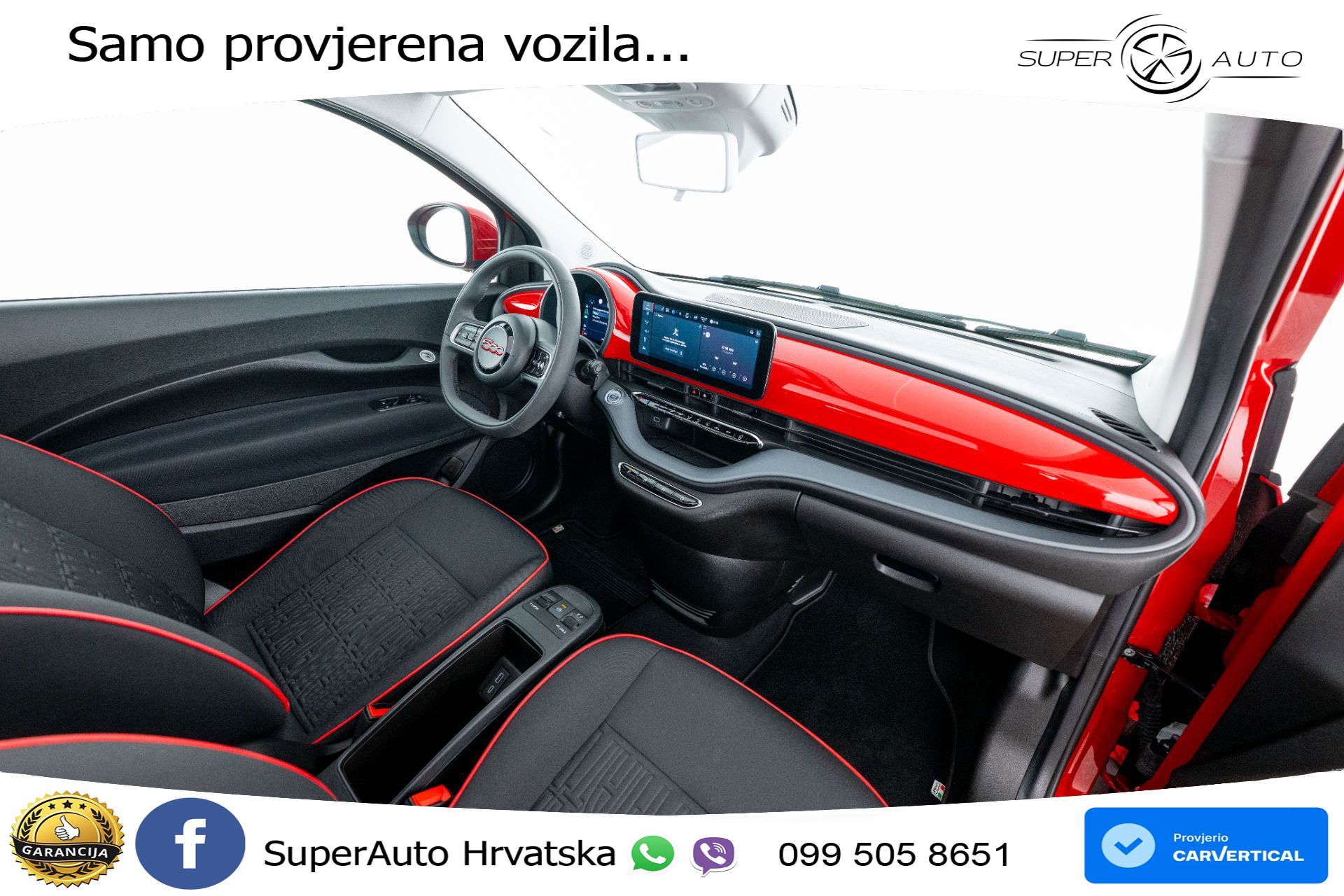 Fiat 500e 42 kWh Cabrio 118 KS, KAM+GR SJED+VIRT+NAVI