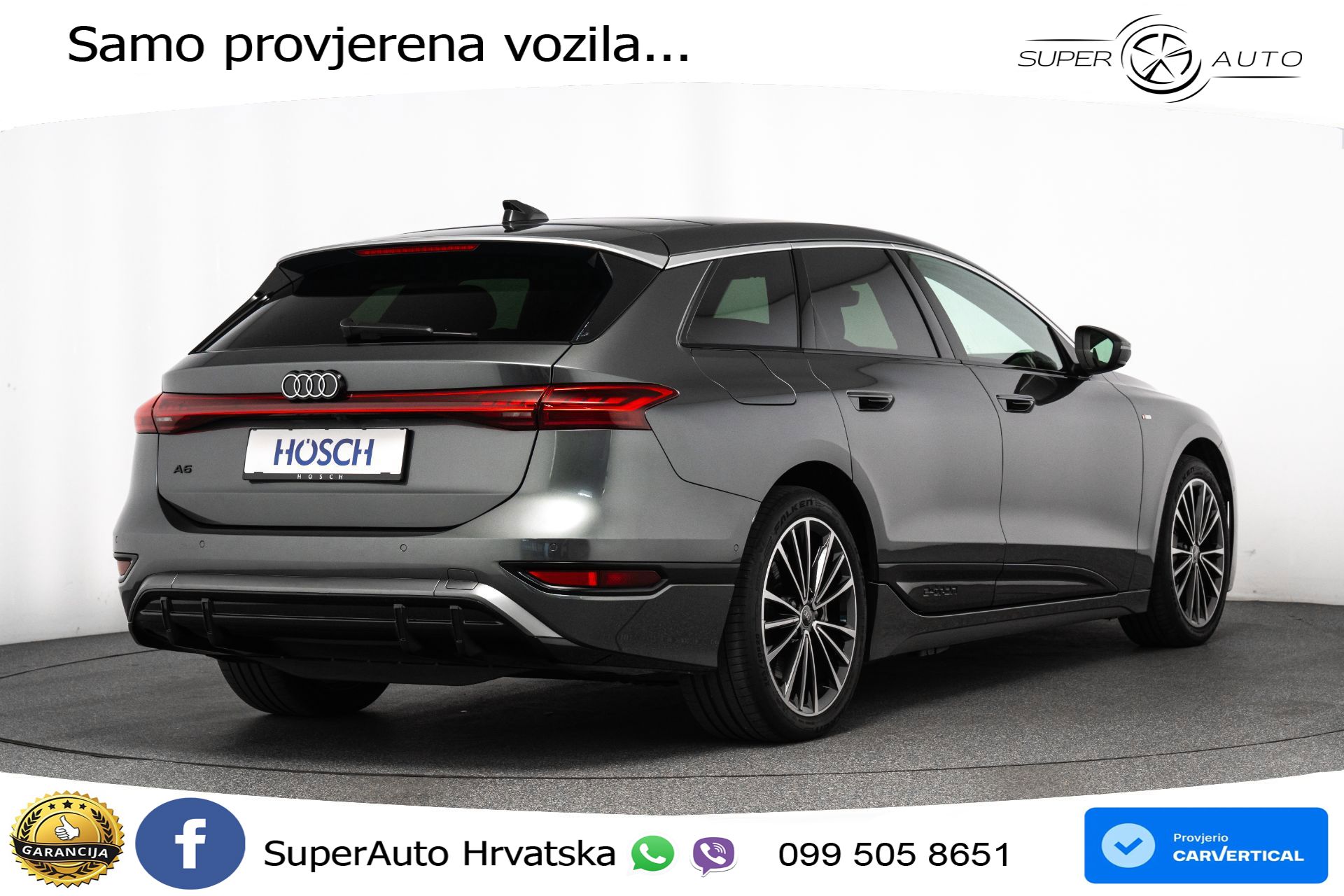 Audi A6 Avant e-tron performance 100 kWh 2xS line 381 KS, MATRIX+ACC+GR SJED+360
