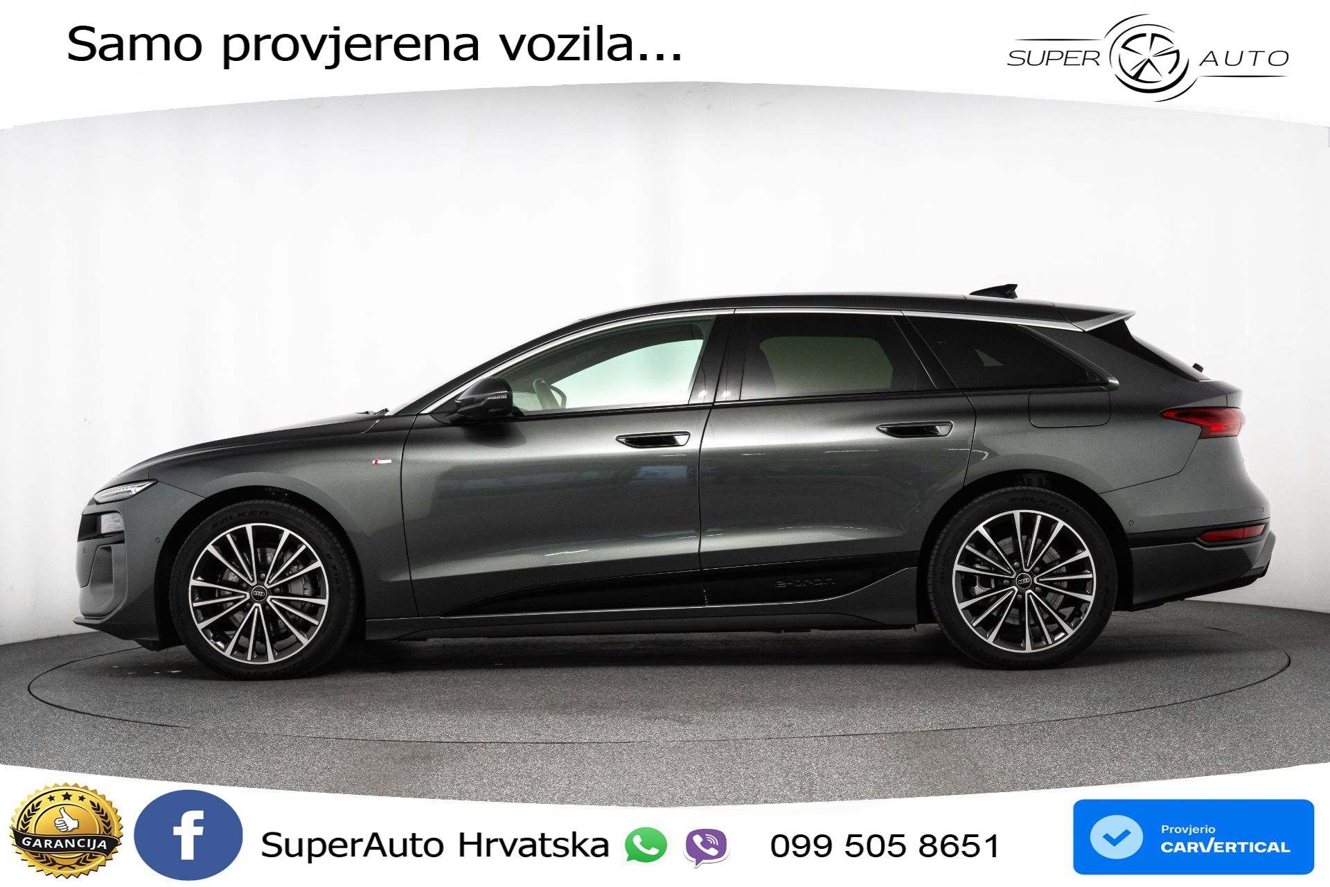 Audi A6 Avant e-tron performance 100 kWh 2xS line 381 KS, MATRIX+ACC+GR SJED+360