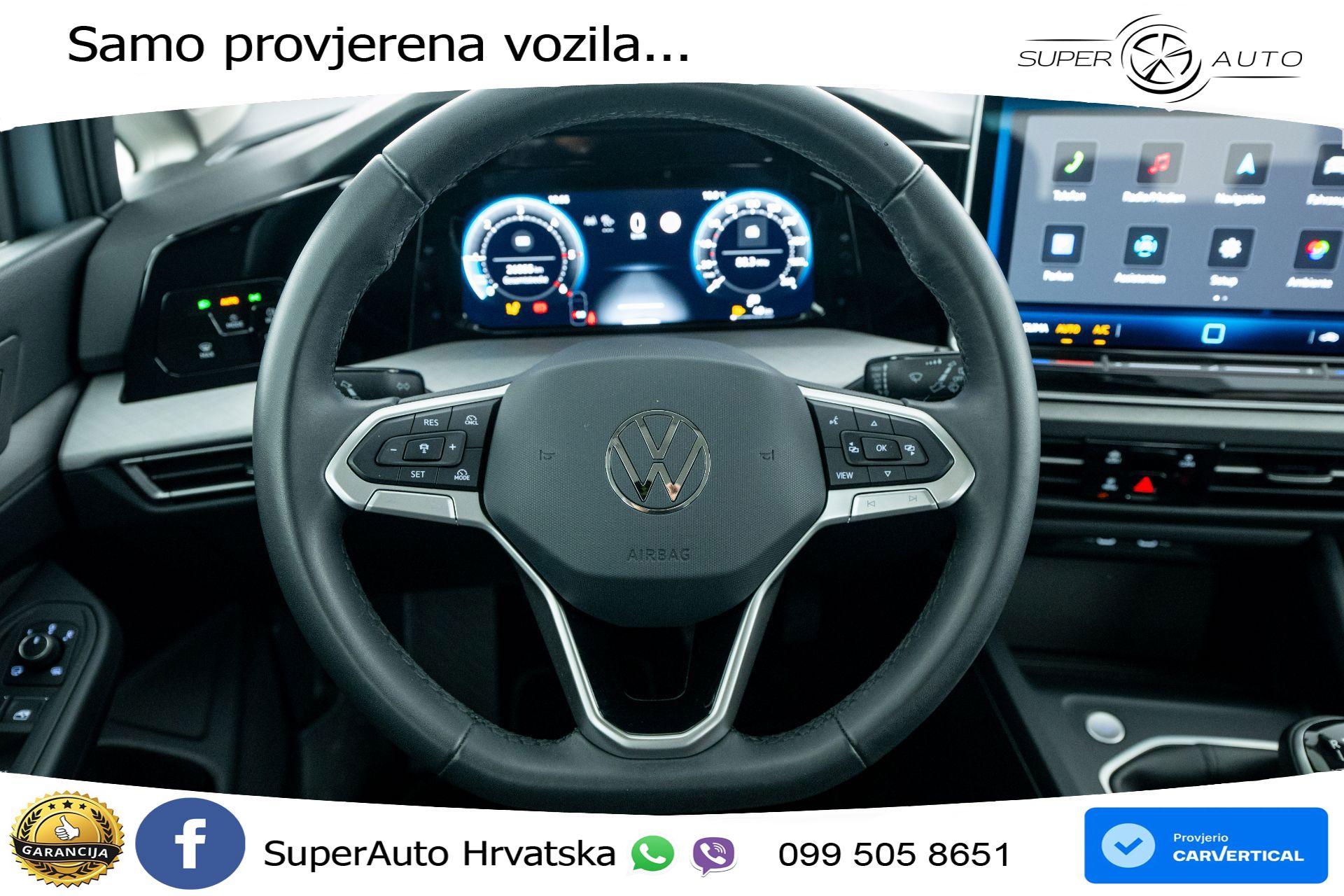 VW Golf VIII 2.0 TDI Life 116 KS, ACC+KAM+VIRT+PARK
