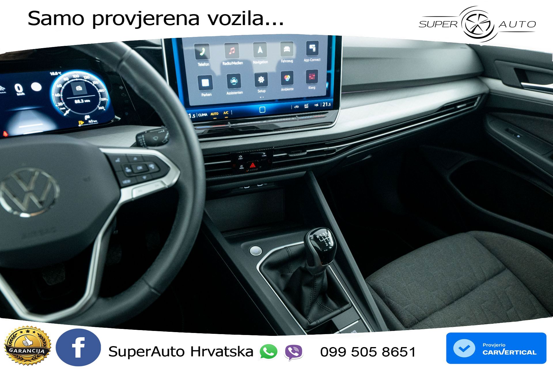 VW Golf VIII 2.0 TDI Life 116 KS, ACC+KAM+VIRT+PARK