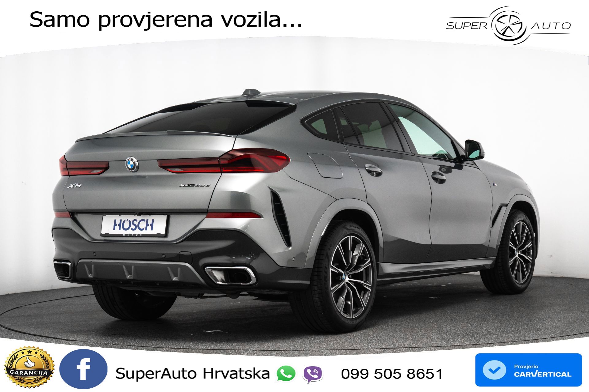 BMW X6 30d xDrive Steptronic M Sport 286 KS, LED+TEM+GR SJED+KAM+VIRT+PDC