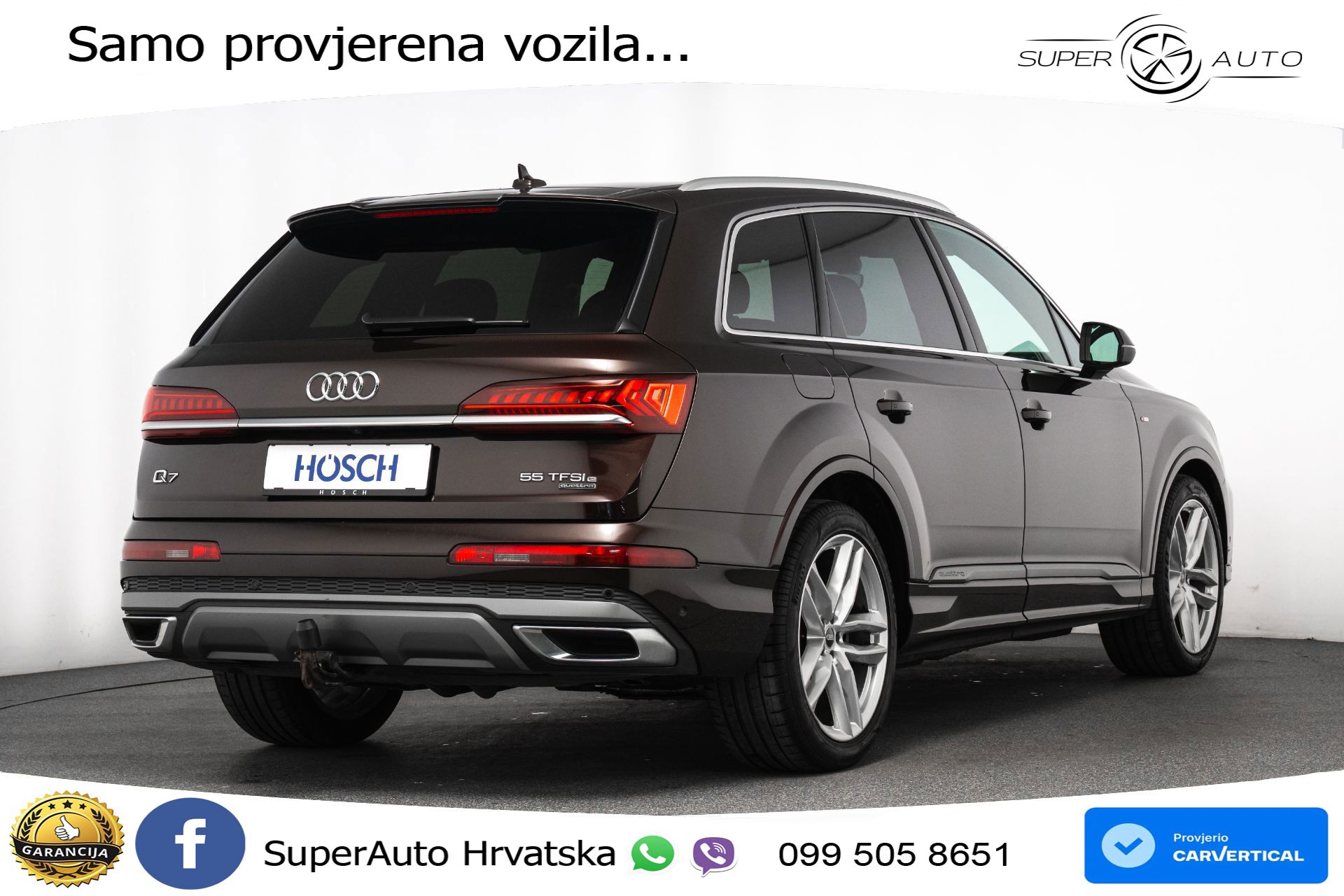 Audi Q7 55 TFSIe quattro tiptronic 2xS line 381 KS, LED+ACC+GR SJED+KAM+VIRT+PDC