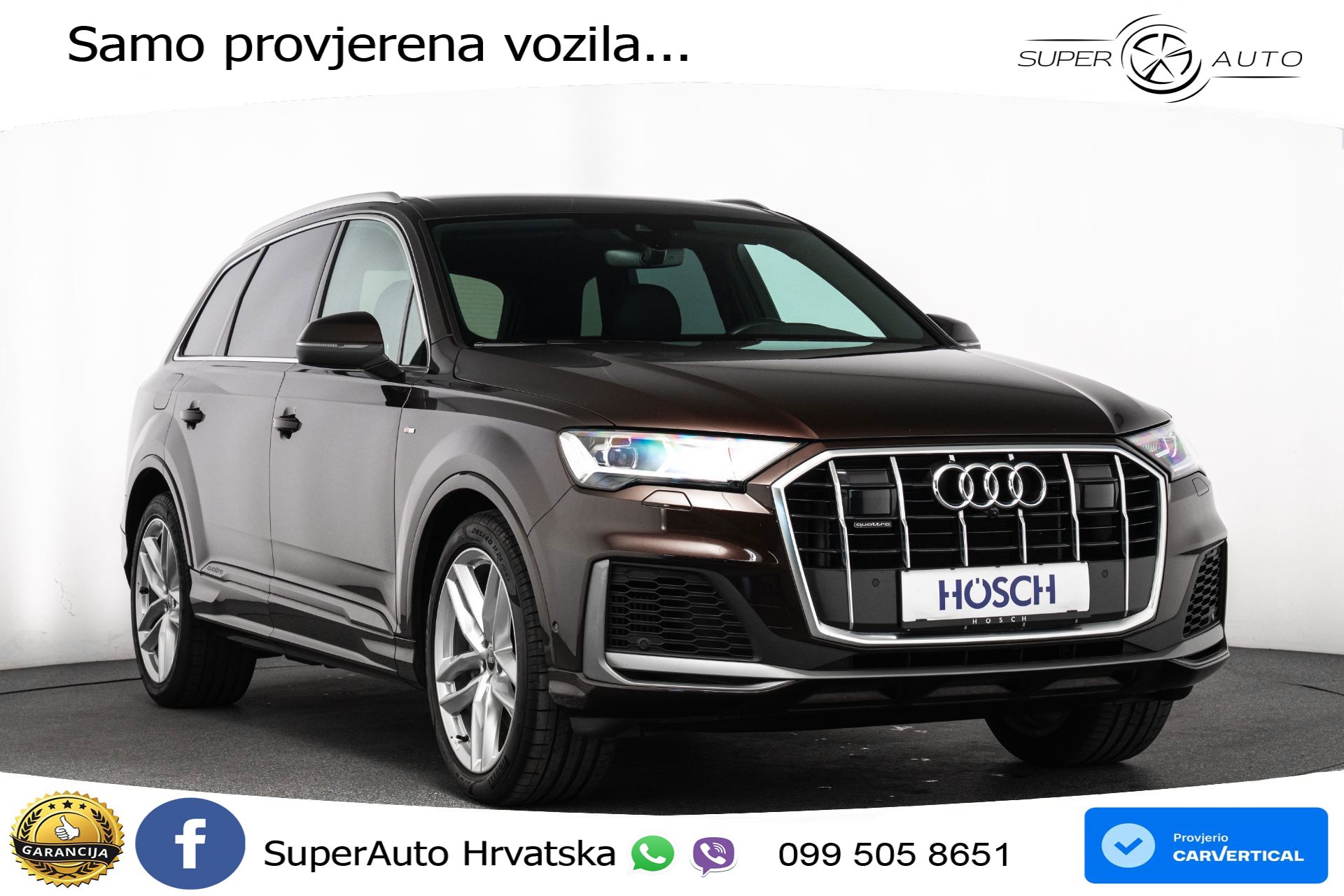 Audi Q7 55 TFSIe quattro tiptronic 2xS line 381 KS, LED+ACC+GR SJED+KAM+VIRT+PDC