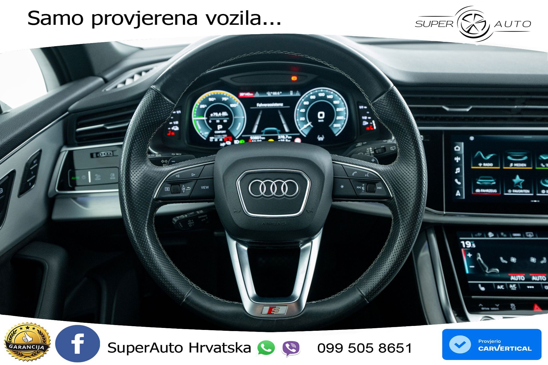 Audi Q7 55 TFSIe quattro tiptronic 2xS line 381 KS, LED+ACC+GR SJED+KAM+VIRT+PDC