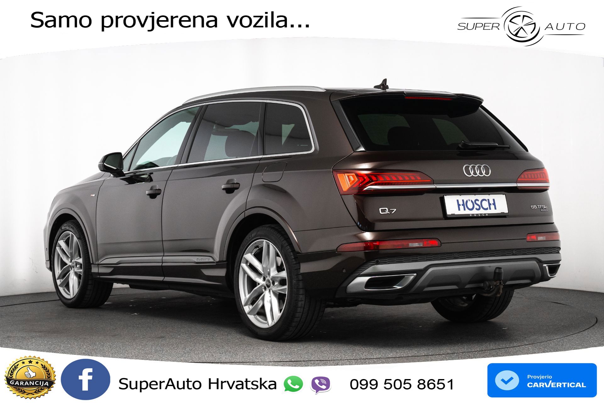 Audi Q7 55 TFSIe quattro tiptronic 2xS line 381 KS, LED+ACC+GR SJED+KAM+VIRT+PDC