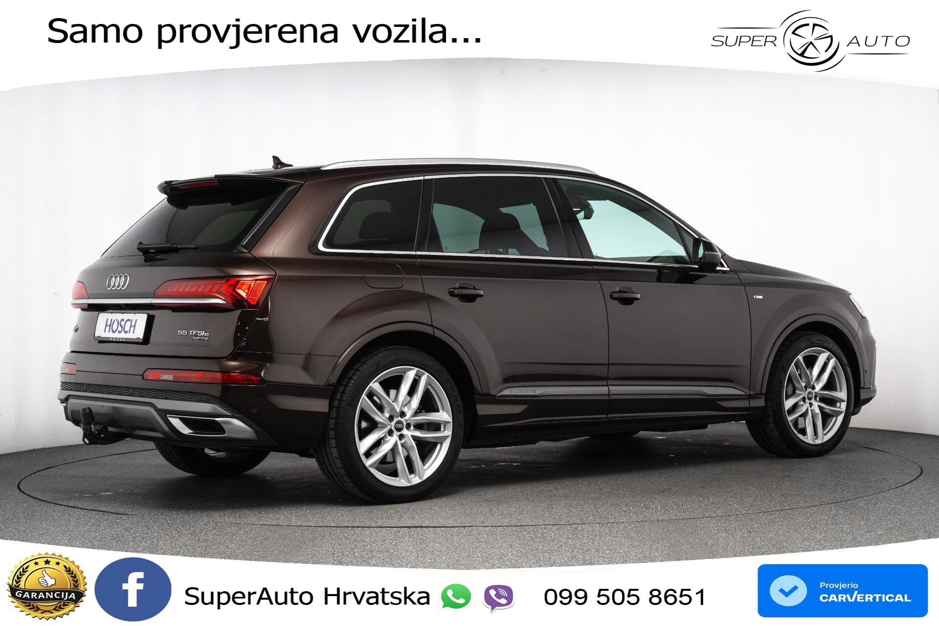 Audi Q7 55 TFSIe quattro tiptronic 2xS line 381 KS, LED+ACC+GR SJED+KAM+VIRT+PDC