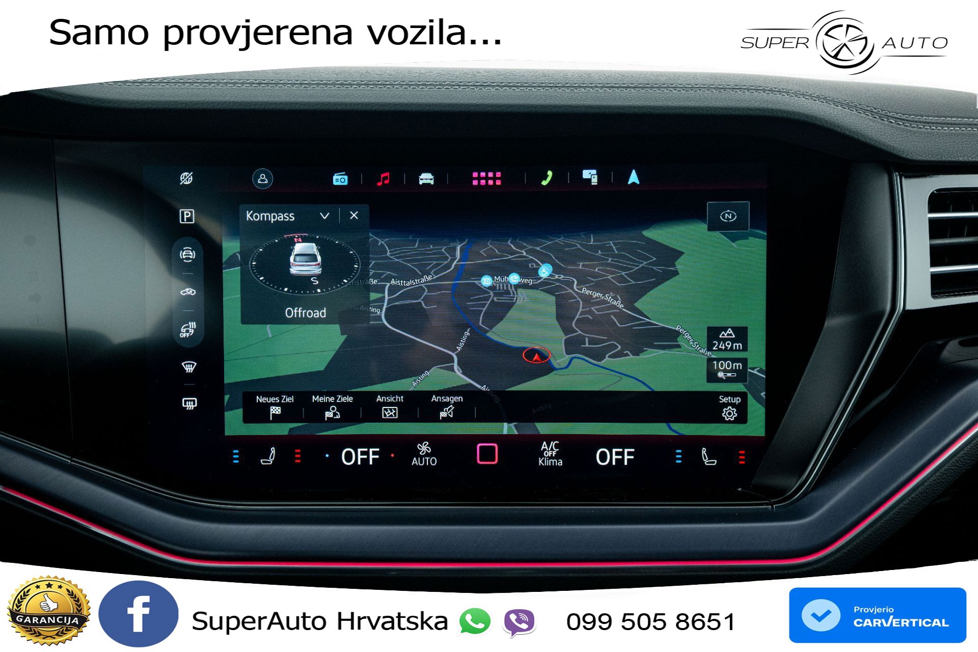 VW Touareg 3.0 V6 TDI 4M Aut. R-Line 231 KS, ZRAČNI+ACC+KAM+4xGR SJED+HEAD+VIRT