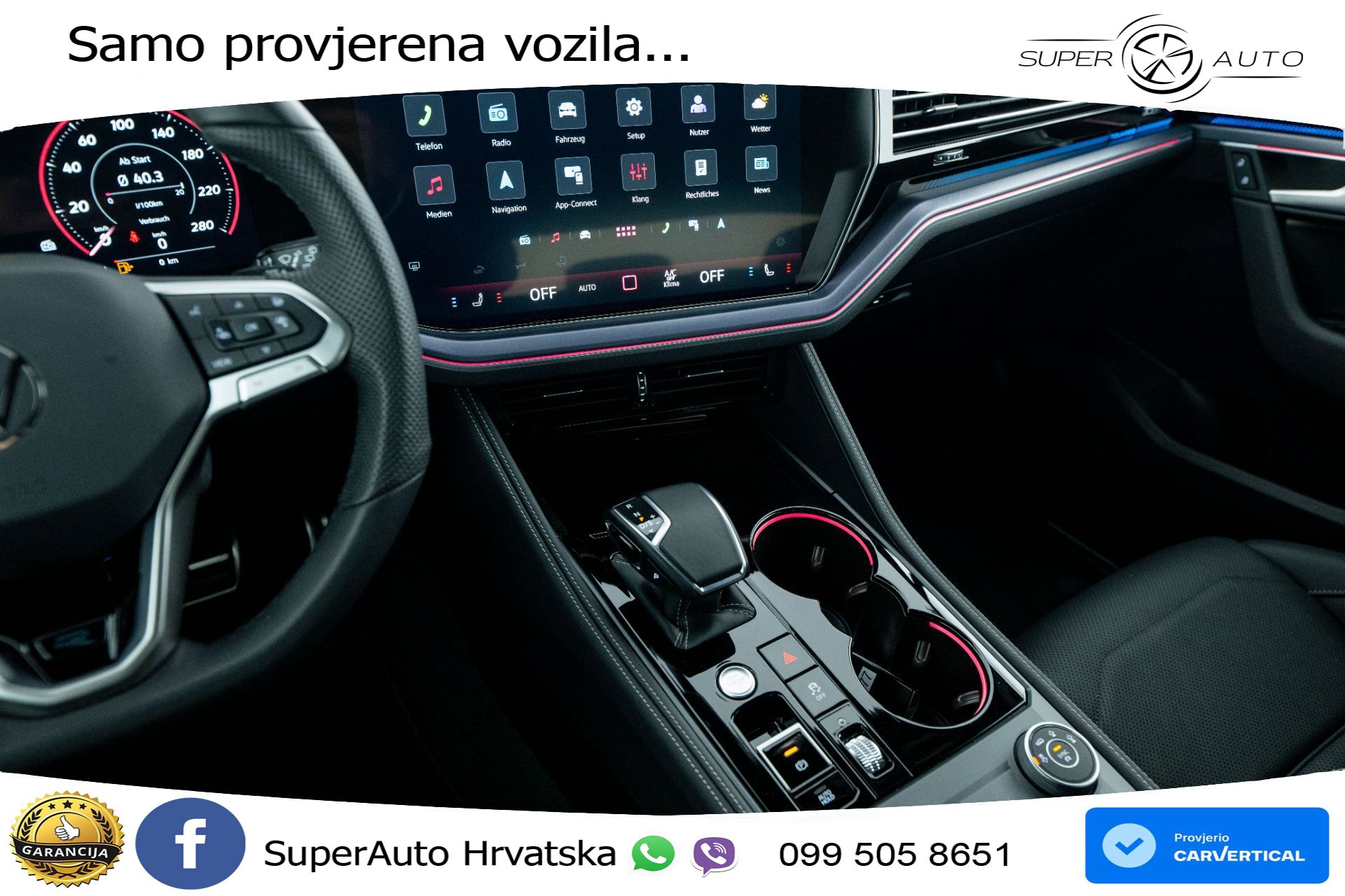 VW Touareg 3.0 V6 TDI 4M Aut. R-Line 231 KS, ZRAČNI+ACC+KAM+4xGR SJED+HEAD+VIRT