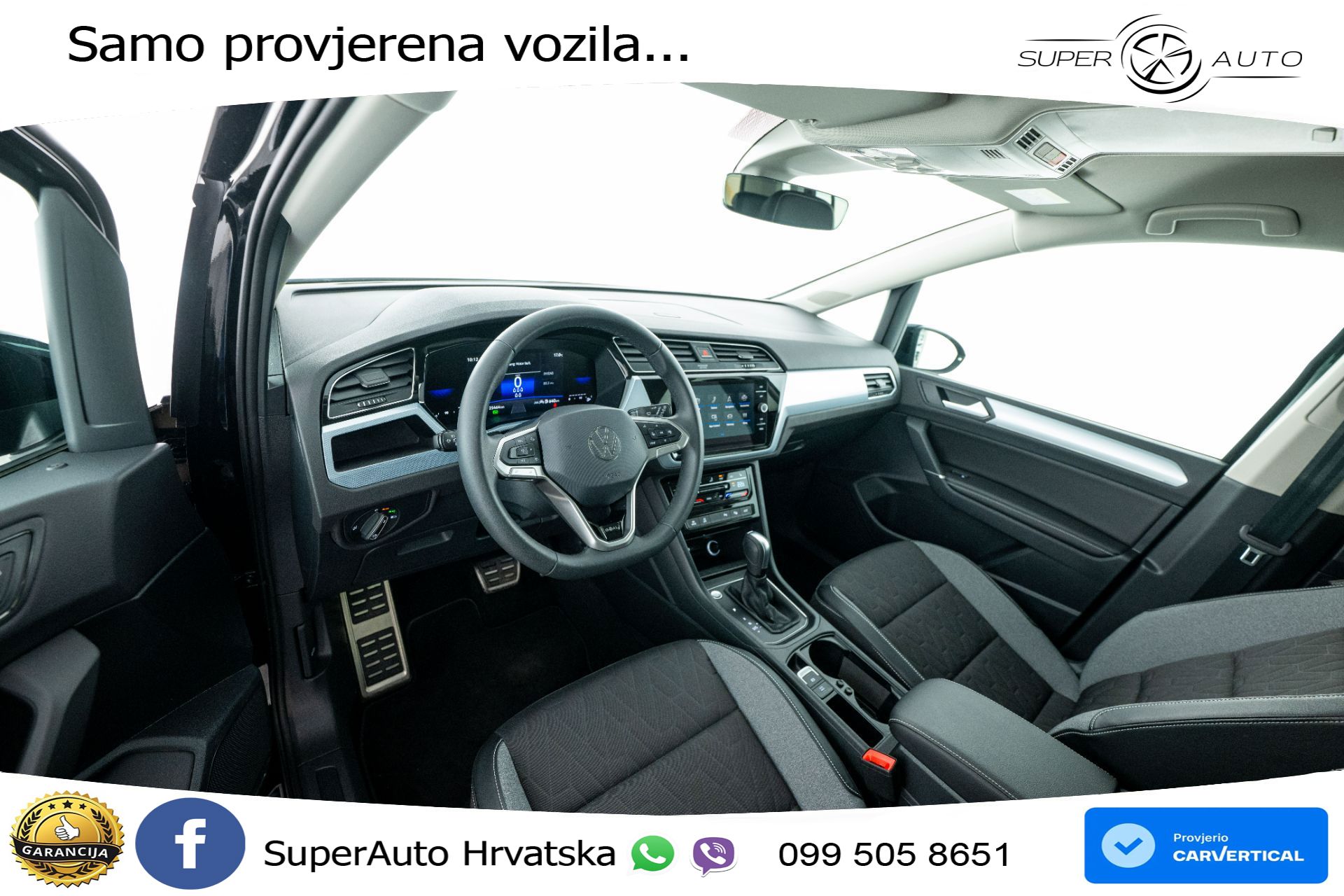 VW Touran 2.0 TDI DSG Comfortline 150 KS, 7-SJED+ACC+GR SJED+VIRT+NAVI