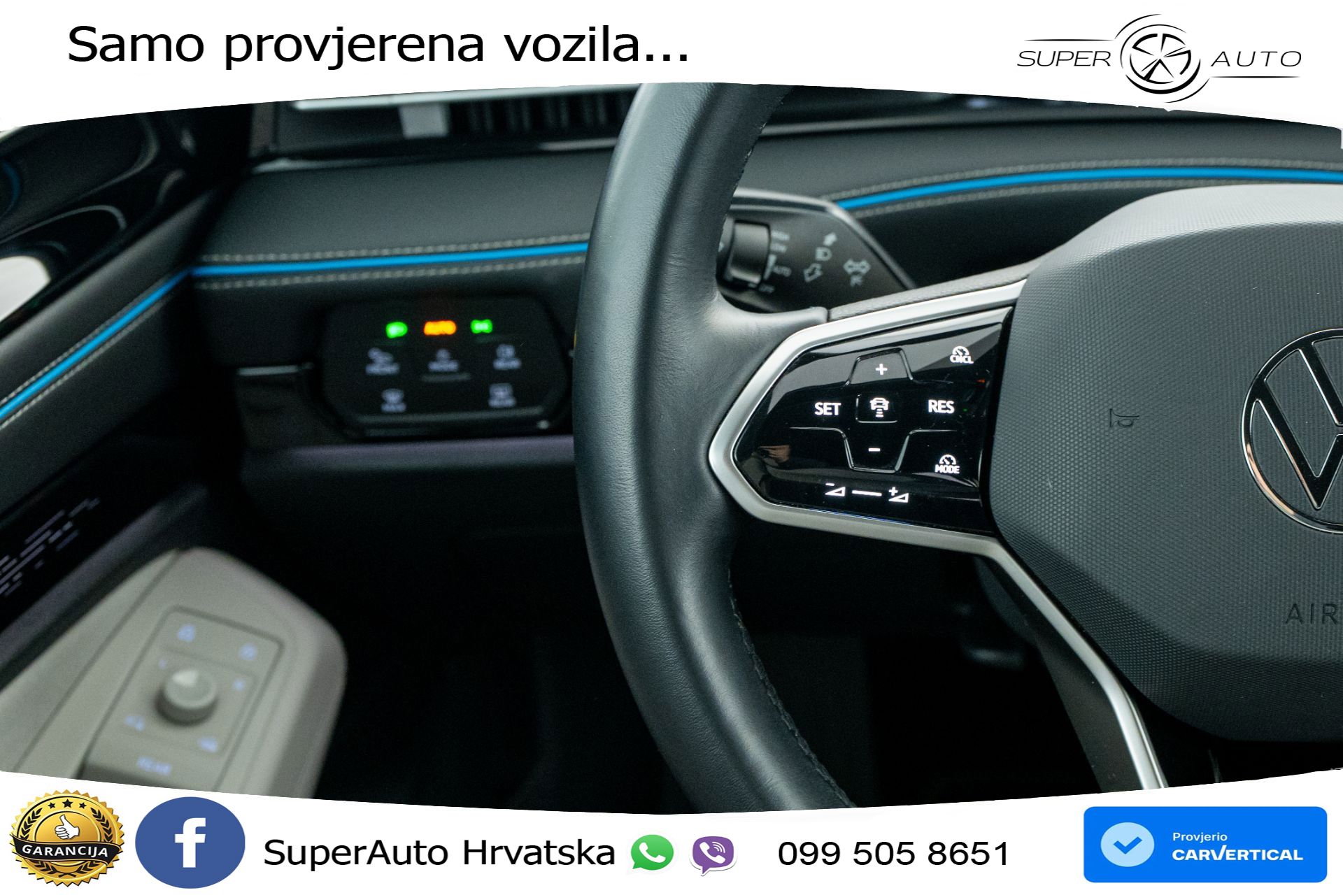 VW ID.7 Pro 82 kWh 286 KS, MATRIX+ACC+4xGR SJED+MASAŽA+HEAD+360