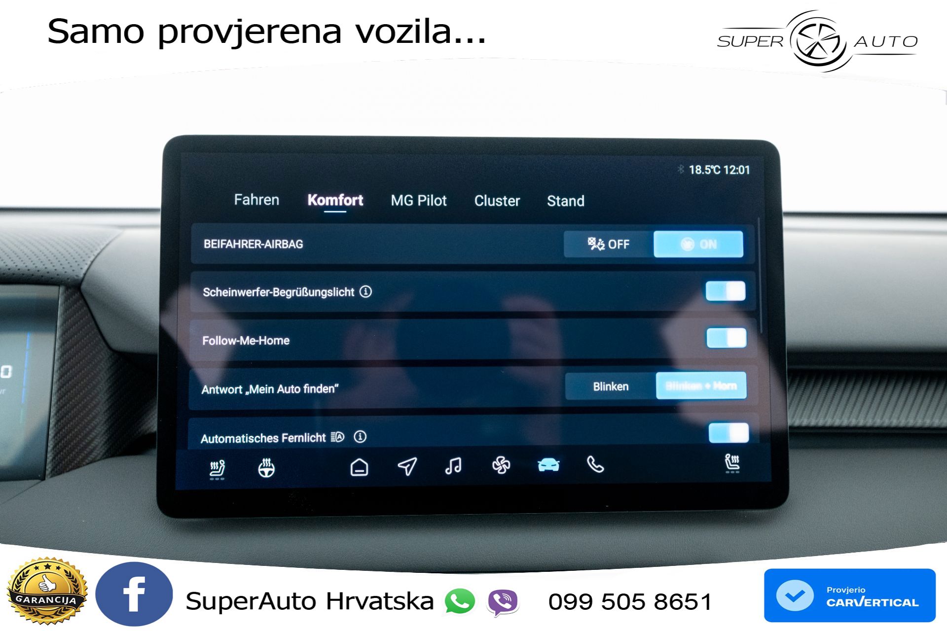 NOVO MG S5 49 kWh SR Comfort 170 KS, LED+ACC+GR SJED+KAM+VIRT+PDC