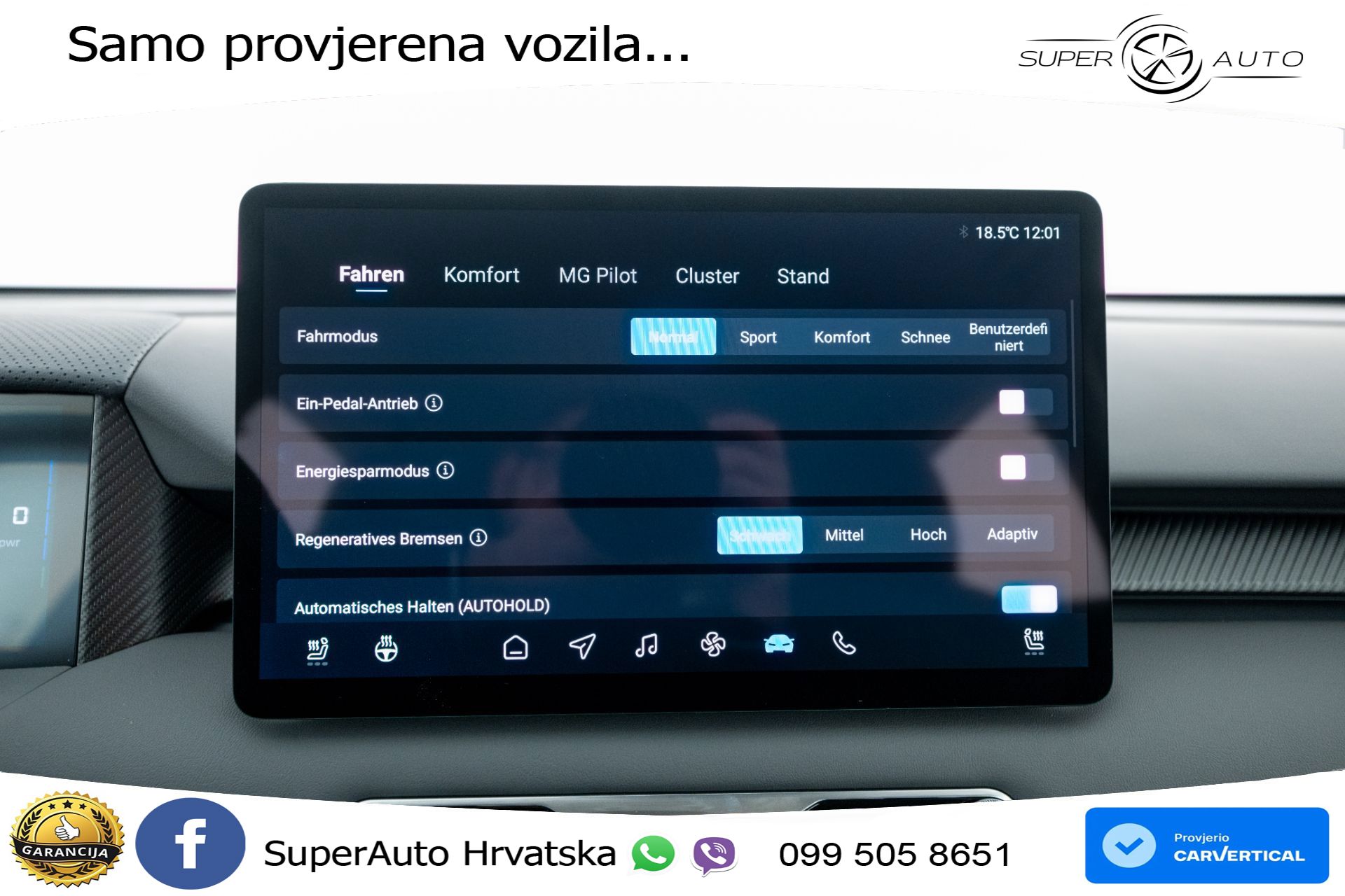 NOVO MG S5 49 kWh SR Comfort 170 KS, LED+ACC+GR SJED+KAM+VIRT+PDC