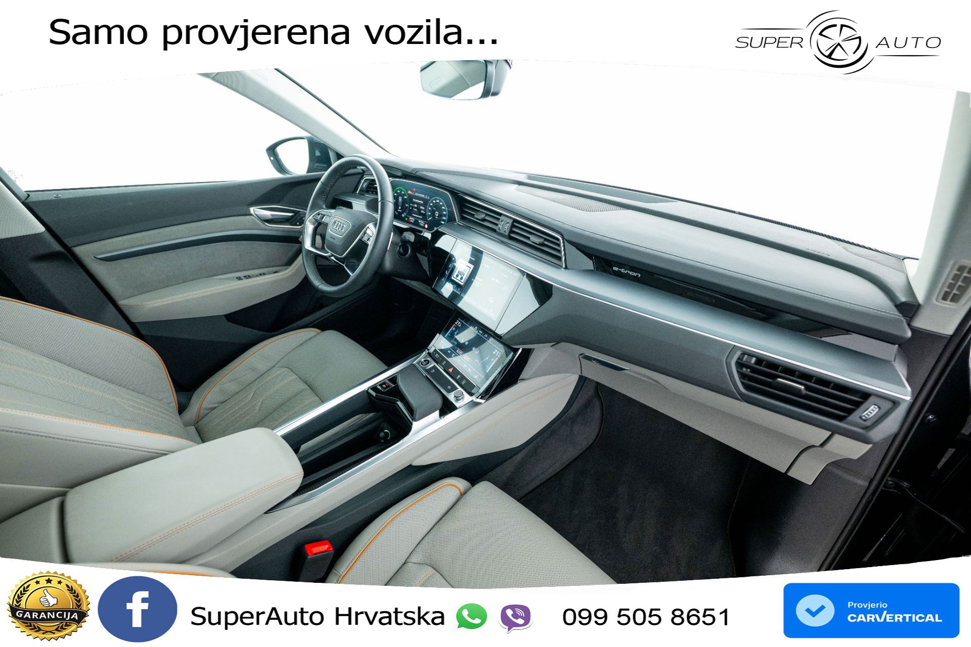 Audi Q8 e-tron SB 50 95 kWh quattro Advanced 340 KS, ZRAČNI+4xGR SJED+PANO+KAM