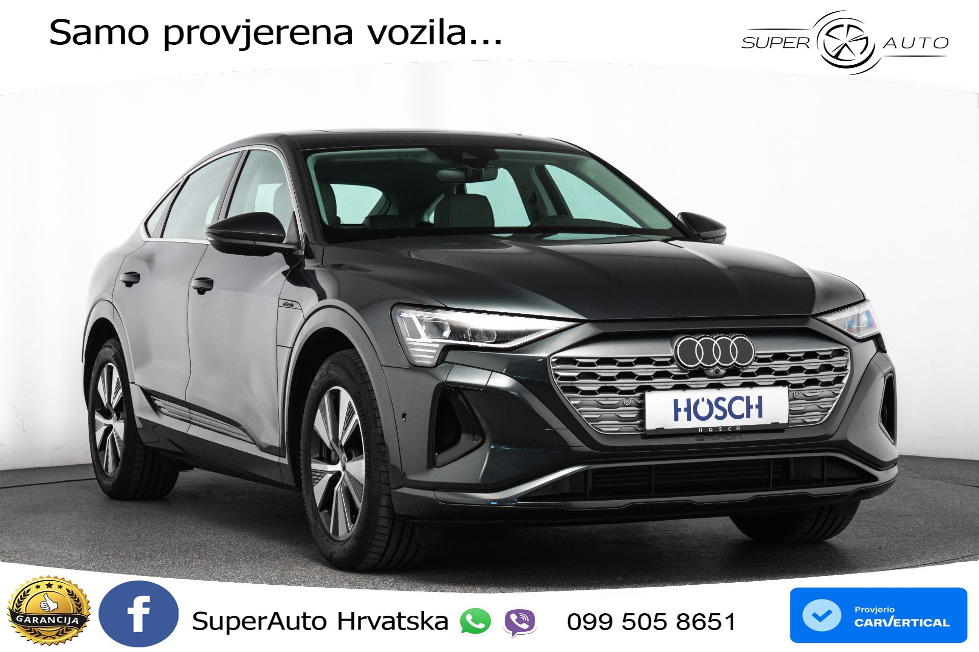 Audi Q8 e-tron SB 50 95 kWh quattro Advanced 340 KS, ZRAČNI+4xGR SJED+PANO+KAM