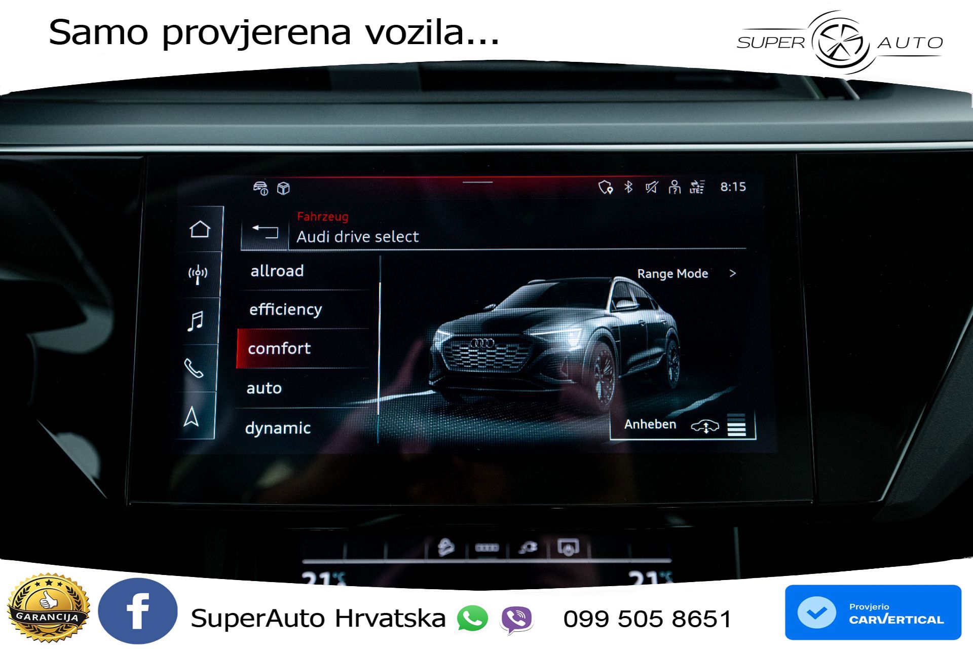 Audi Q8 e-tron SB 50 95 kWh quattro Advanced 340 KS, ZRAČNI+4xGR SJED+PANO+KAM