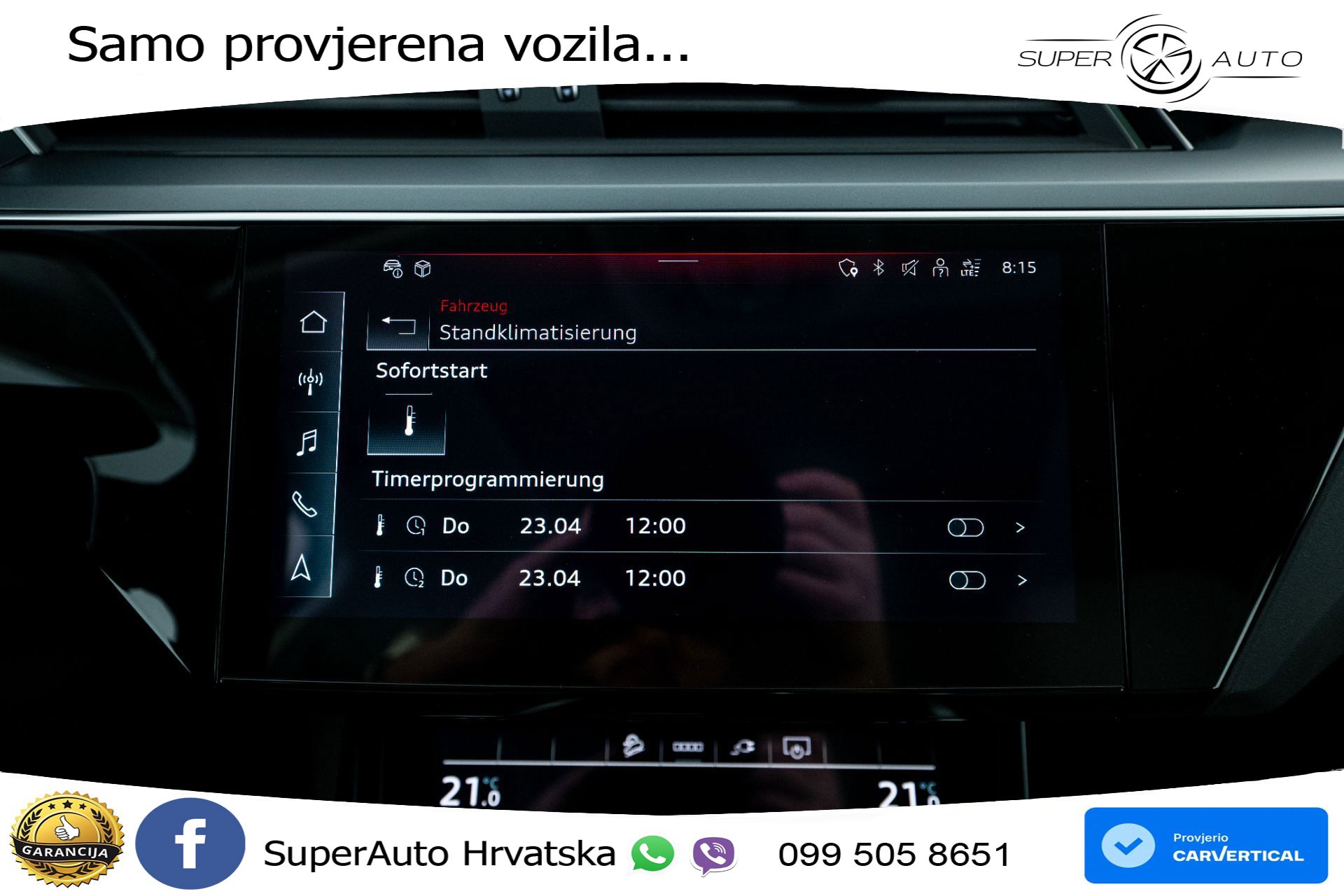 Audi Q8 e-tron SB 50 95 kWh quattro Advanced 340 KS, ZRAČNI+4xGR SJED+PANO+KAM