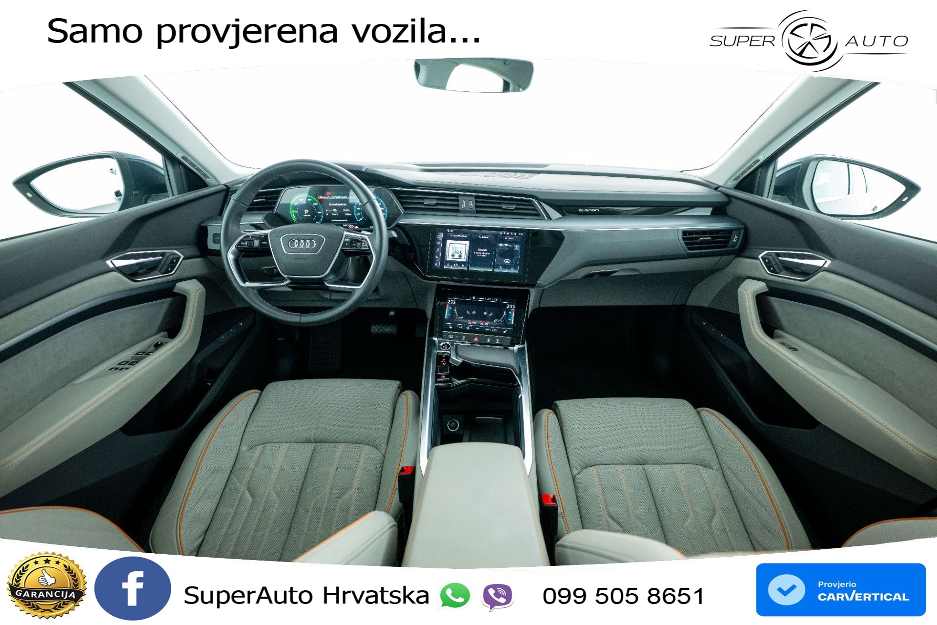 Audi Q8 e-tron SB 50 95 kWh quattro Advanced 340 KS, ZRAČNI+4xGR SJED+PANO+KAM