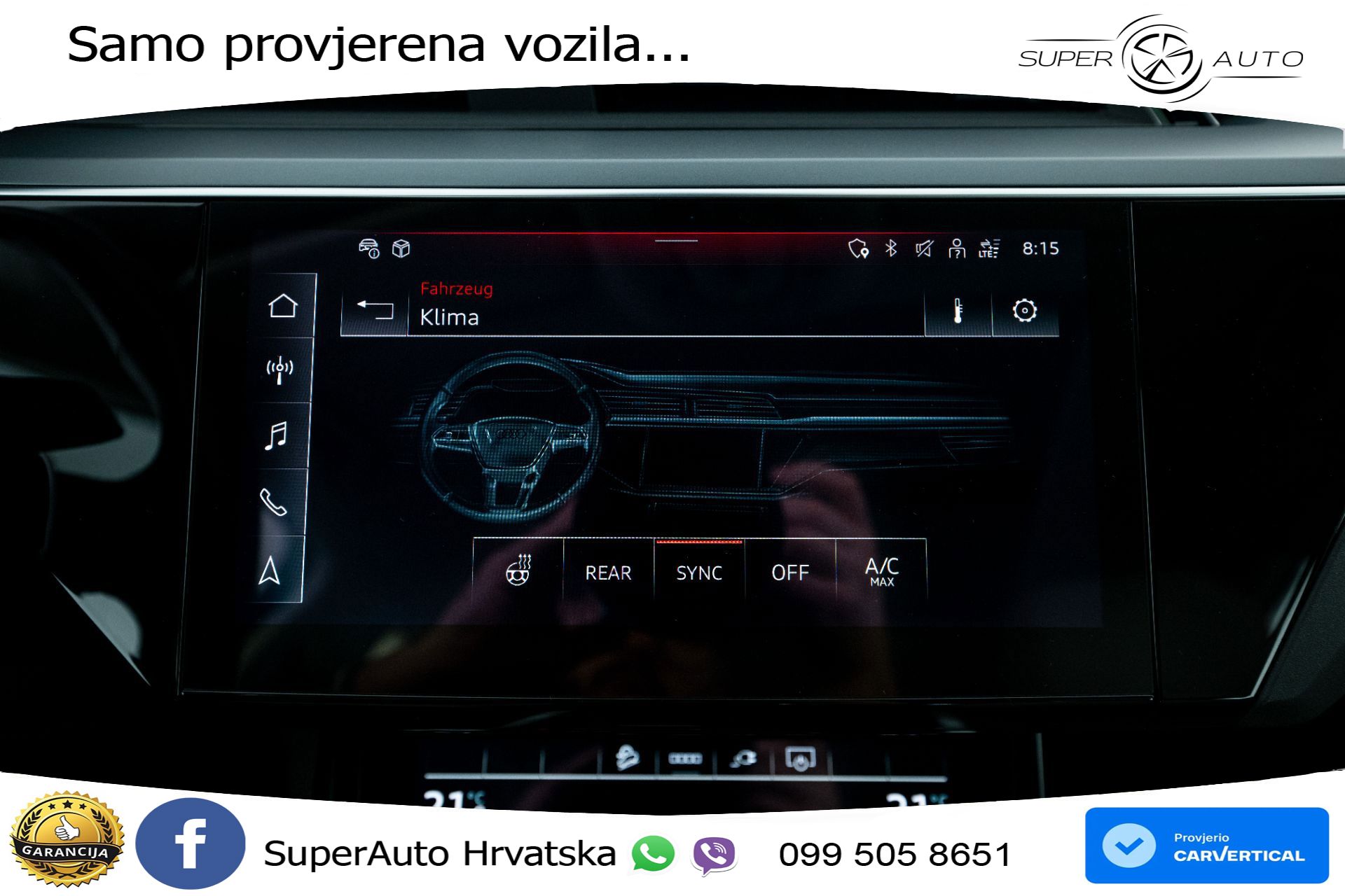 Audi Q8 e-tron SB 50 95 kWh quattro Advanced 340 KS, ZRAČNI+4xGR SJED+PANO+KAM