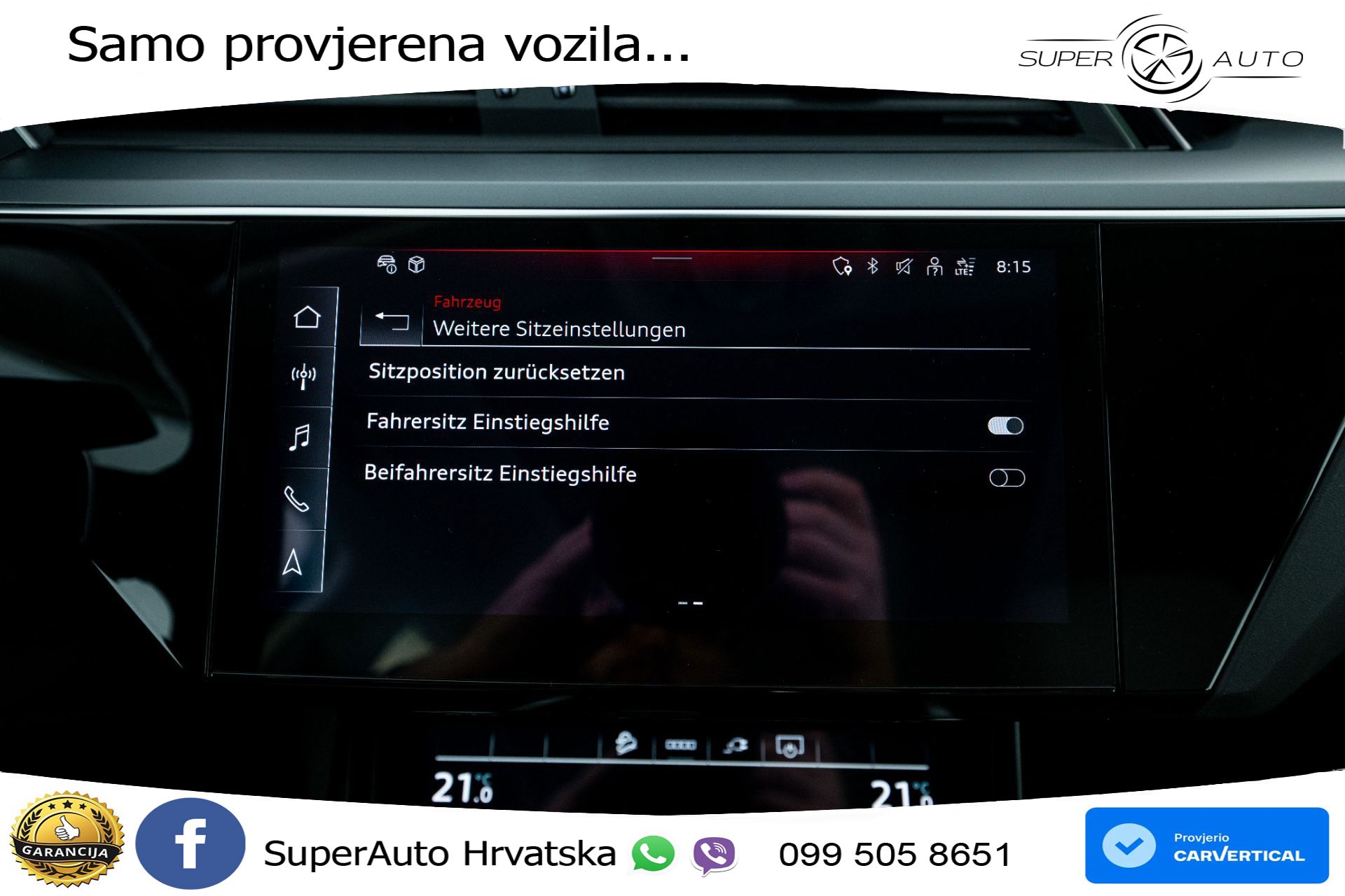 Audi Q8 e-tron SB 50 95 kWh quattro Advanced 340 KS, ZRAČNI+4xGR SJED+PANO+KAM