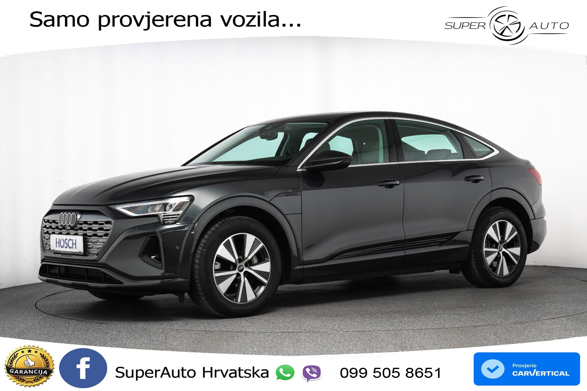Audi Q8 e-tron SB 50 95 kWh quattro Advanced 340 KS, ZRAČNI+4xGR SJED+PANO+KAM