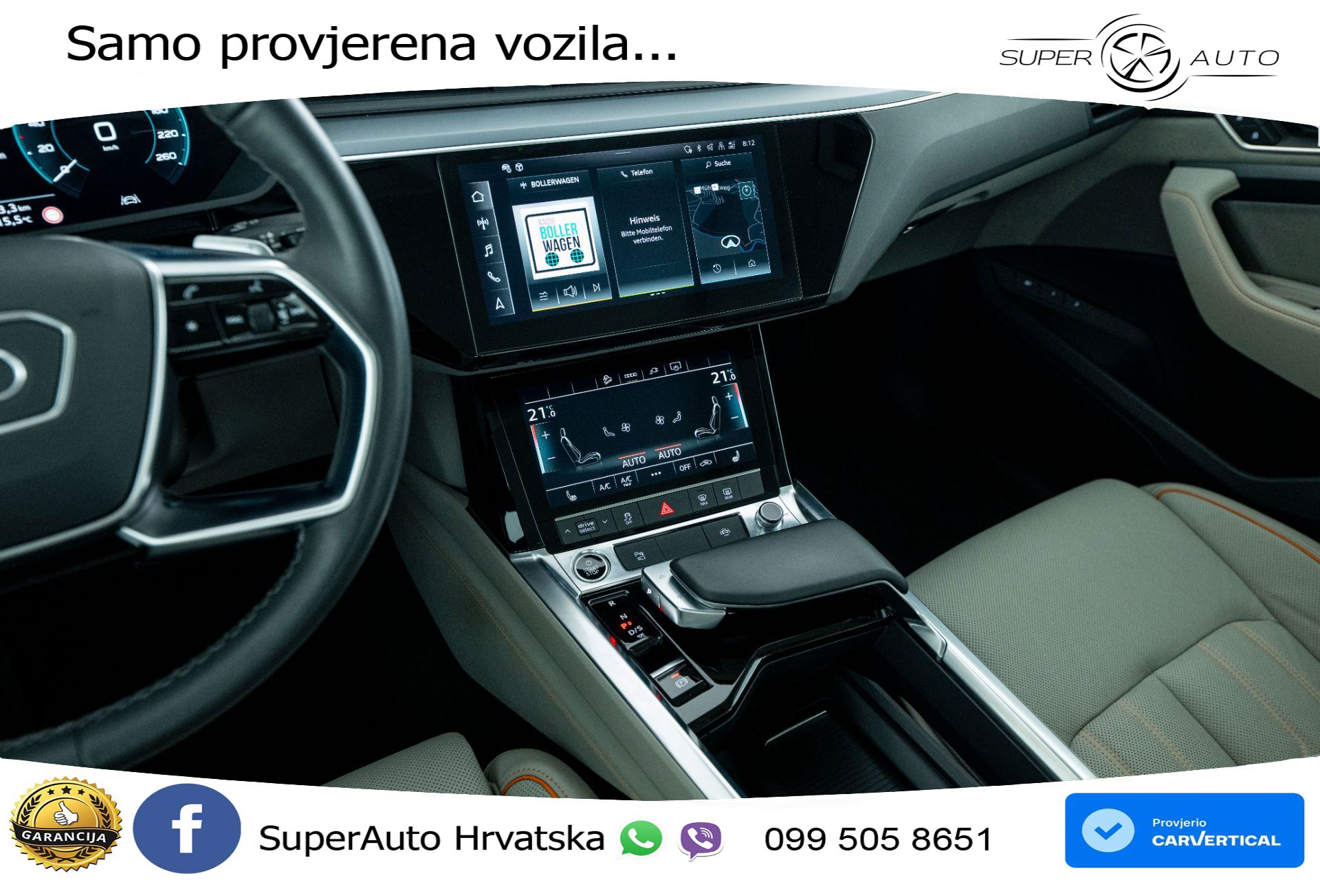 Audi Q8 e-tron SB 50 95 kWh quattro Advanced 340 KS, ZRAČNI+4xGR SJED+PANO+KAM