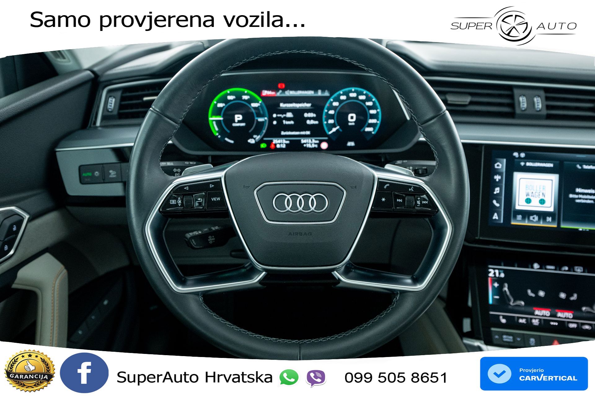 Audi Q8 e-tron SB 50 95 kWh quattro Advanced 340 KS, ZRAČNI+4xGR SJED+PANO+KAM
