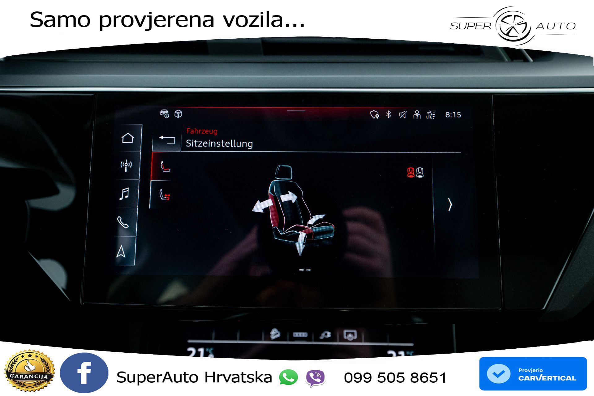 Audi Q8 e-tron SB 50 95 kWh quattro Advanced 340 KS, ZRAČNI+4xGR SJED+PANO+KAM