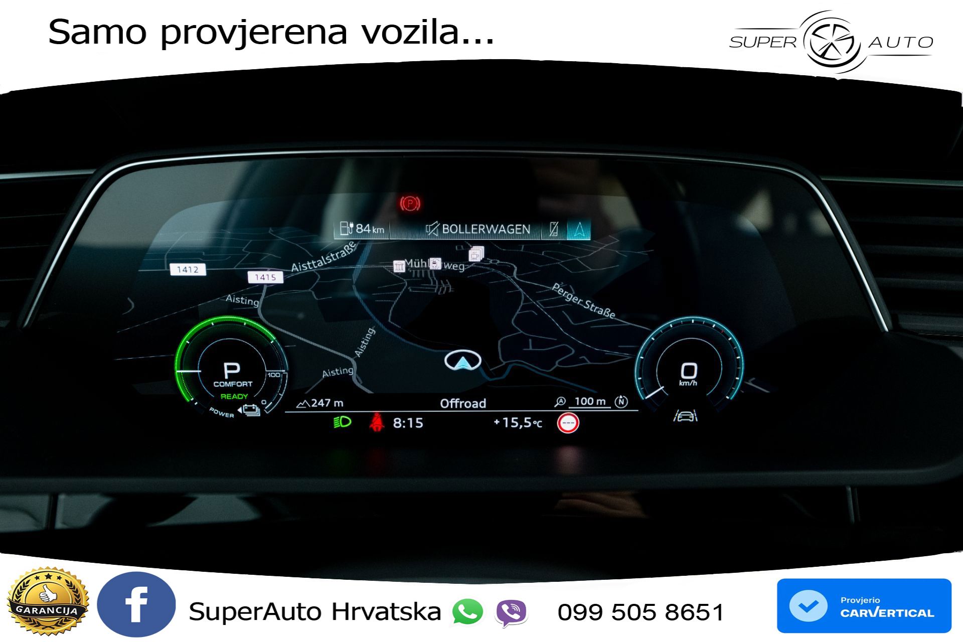 Audi Q8 e-tron SB 50 95 kWh quattro Advanced 340 KS, ZRAČNI+4xGR SJED+PANO+KAM