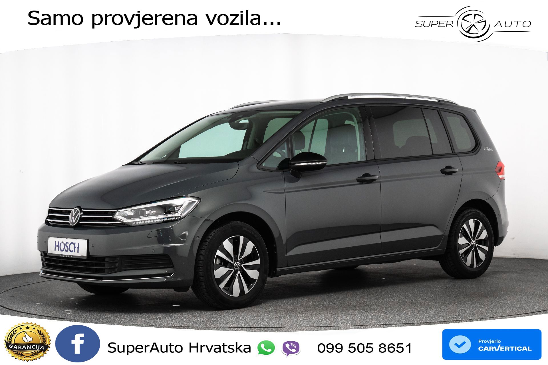 VW Touran 2.0 TDI DSG Comfortline 150 KS, 7-SJED+LED+ACC+GR SJED+PDC+VIRT