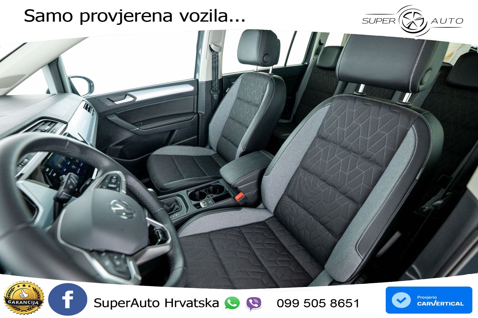 VW Touran 2.0 TDI DSG Comfortline 150 KS, 7-SJED+LED+ACC+GR SJED+PDC+VIRT