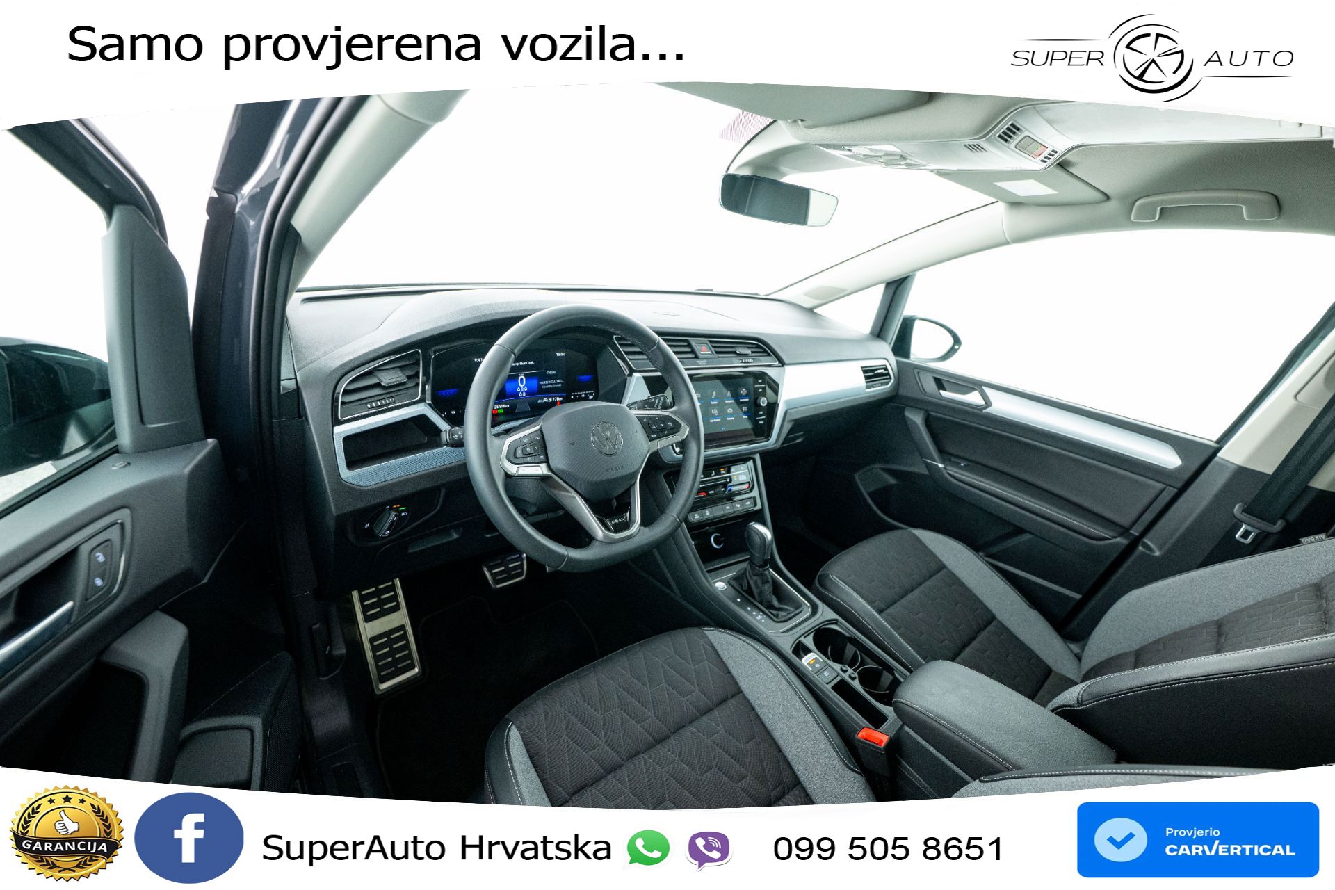 VW Touran 2.0 TDI DSG Comfortline 150 KS, 7-SJED+LED+ACC+GR SJED+PDC+VIRT