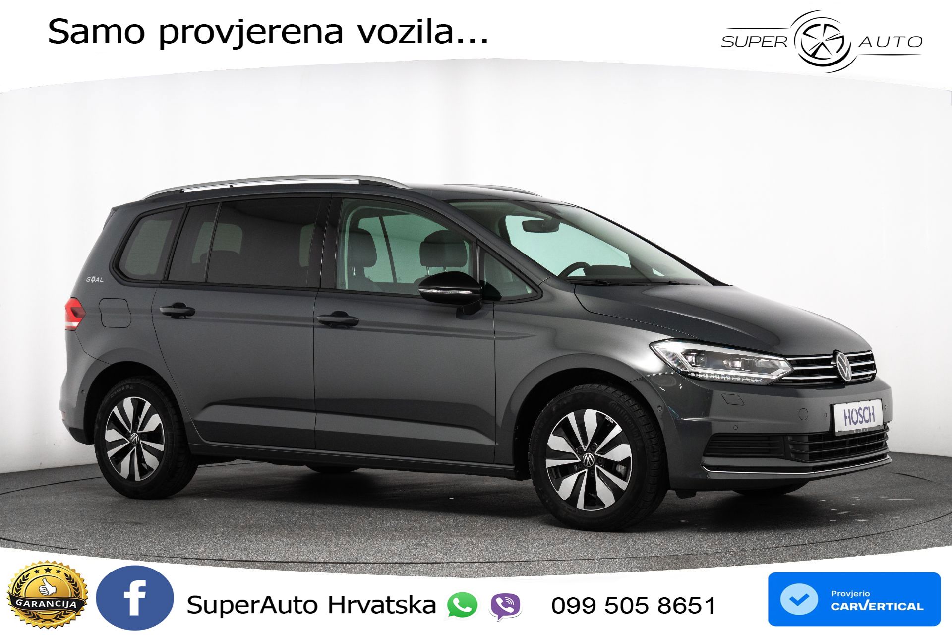 VW Touran 2.0 TDI DSG Comfortline 150 KS, 7-SJED+LED+ACC+GR SJED+PDC+VIRT