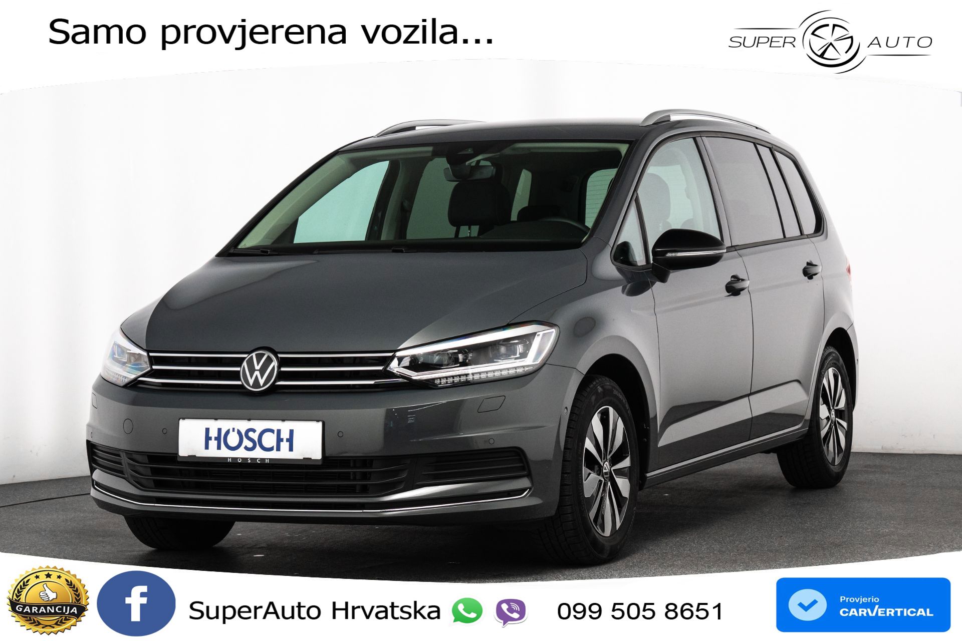 VW Touran 2.0 TDI DSG Comfortline 150 KS, 7-SJED+LED+ACC+GR SJED+PDC+VIRT