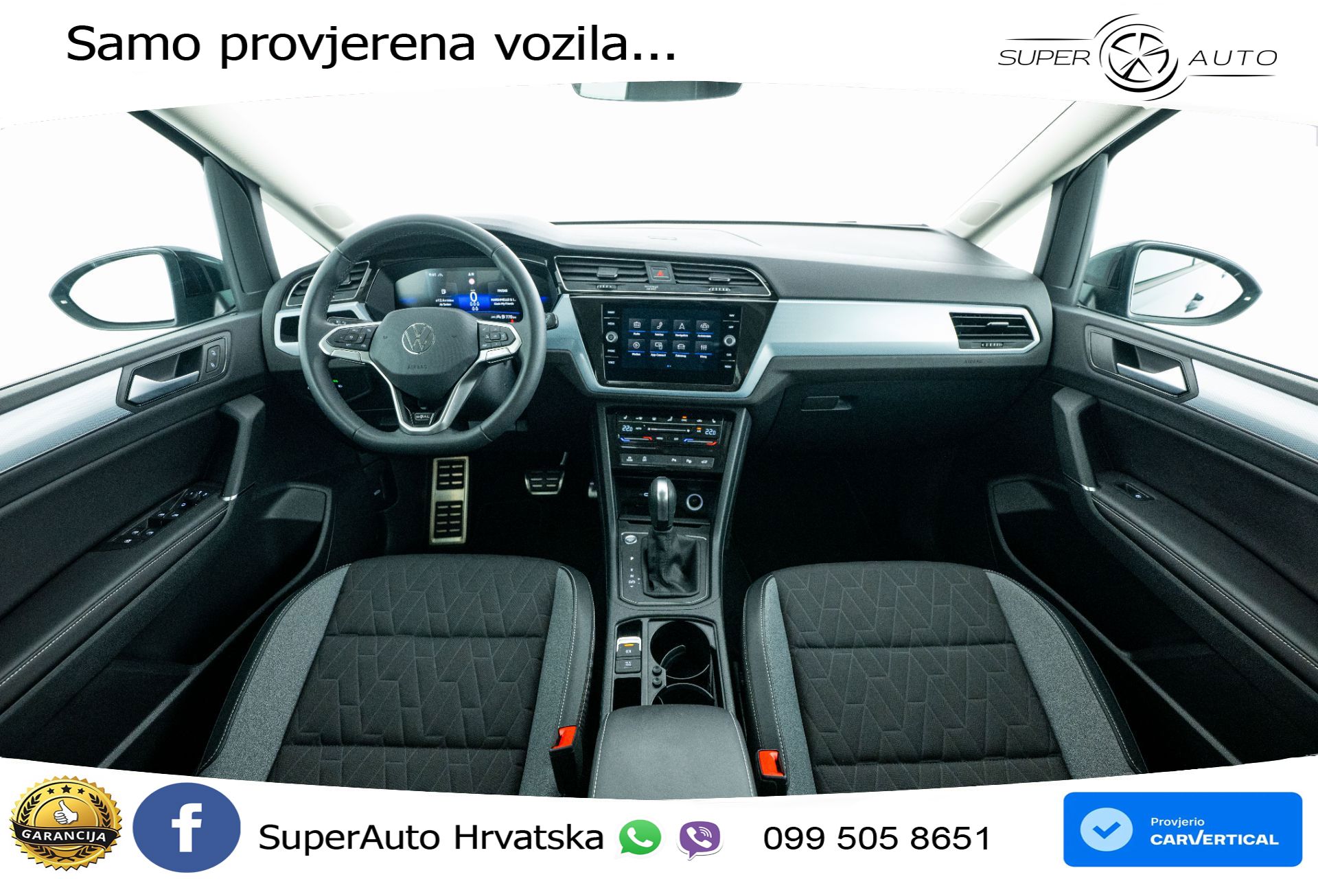 VW Touran 2.0 TDI DSG Comfortline 150 KS, 7-SJED+LED+ACC+GR SJED+PDC+VIRT