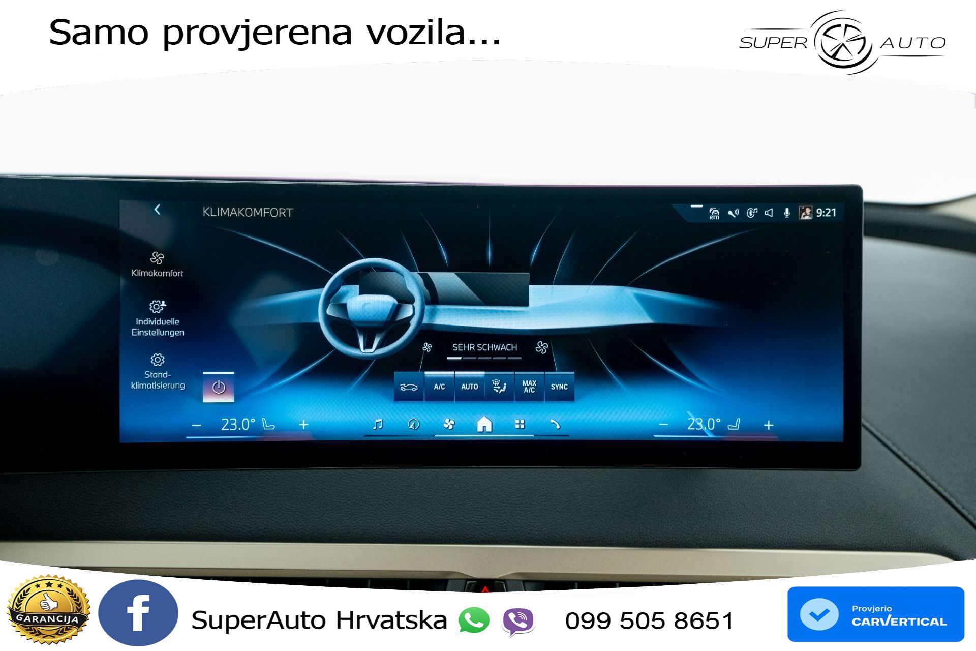 BMW iX 76.6 kWh xDrive40 Sport 326 KS, LED+HEAD+GR SJED+PDC+KAM+VIRT