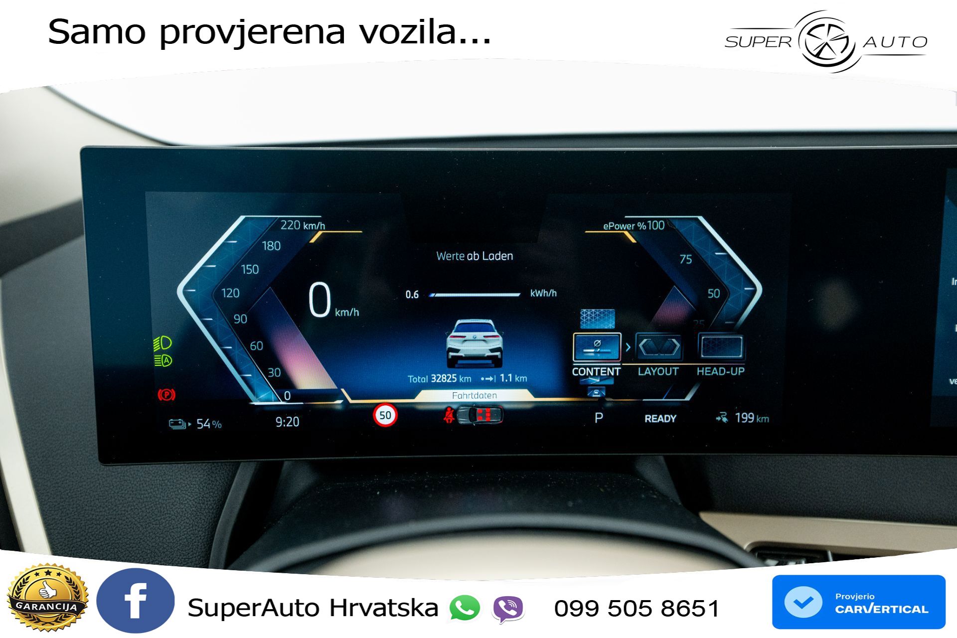 BMW iX 76.6 kWh xDrive40 Sport 326 KS, LED+HEAD+GR SJED+PDC+KAM+VIRT