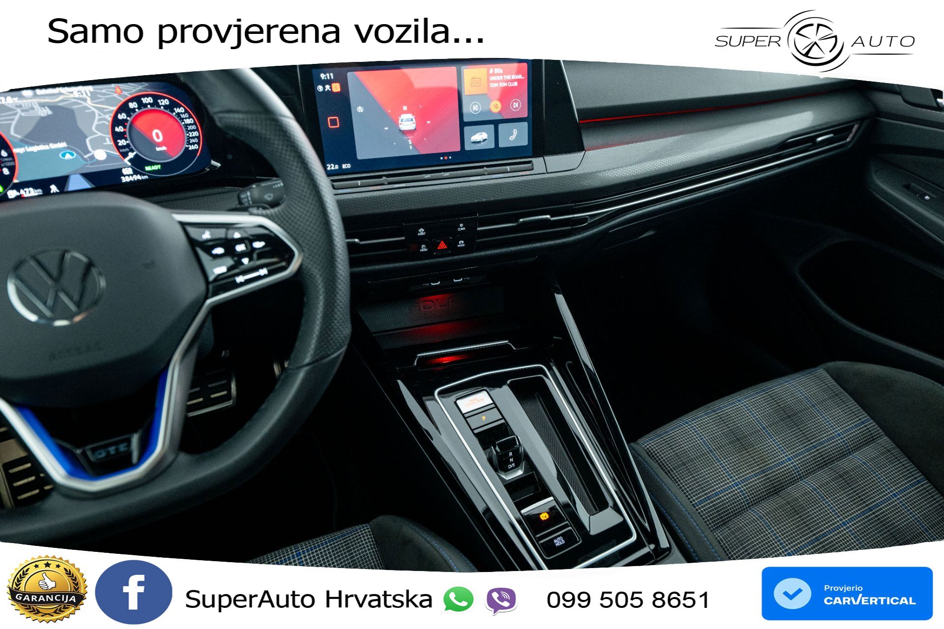 VW Golf 8 GTE 1.4 TSI DSG 245 KS, MATRIX+ACC+KAM+PDC+VIRT+ASIST