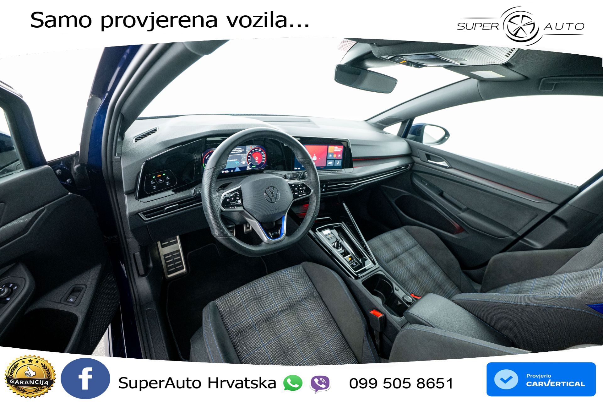 VW Golf 8 GTE 1.4 TSI DSG 245 KS, MATRIX+ACC+KAM+PDC+VIRT+ASIST