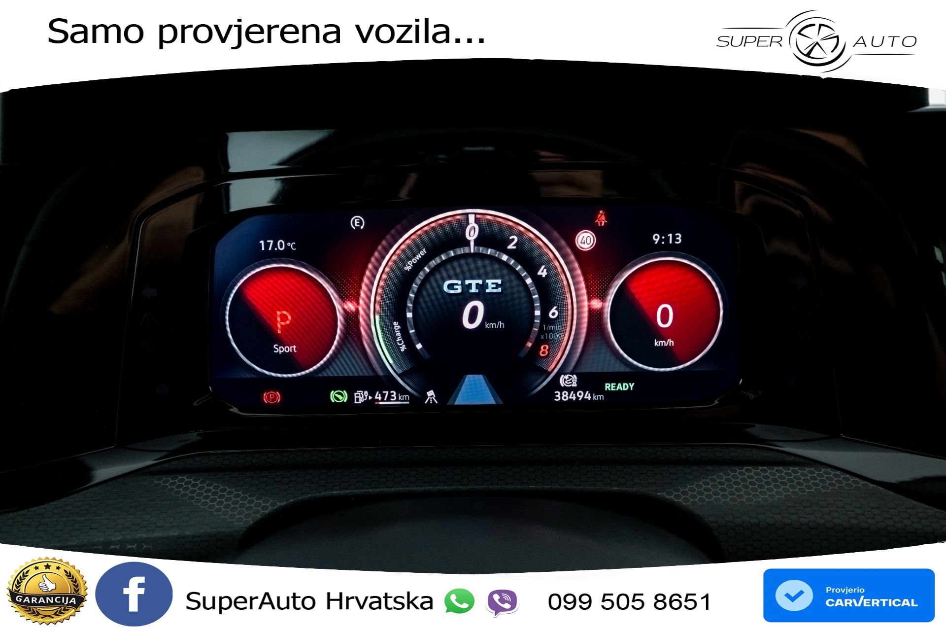 VW Golf 8 GTE 1.4 TSI DSG 245 KS, MATRIX+ACC+KAM+PDC+VIRT+ASIST